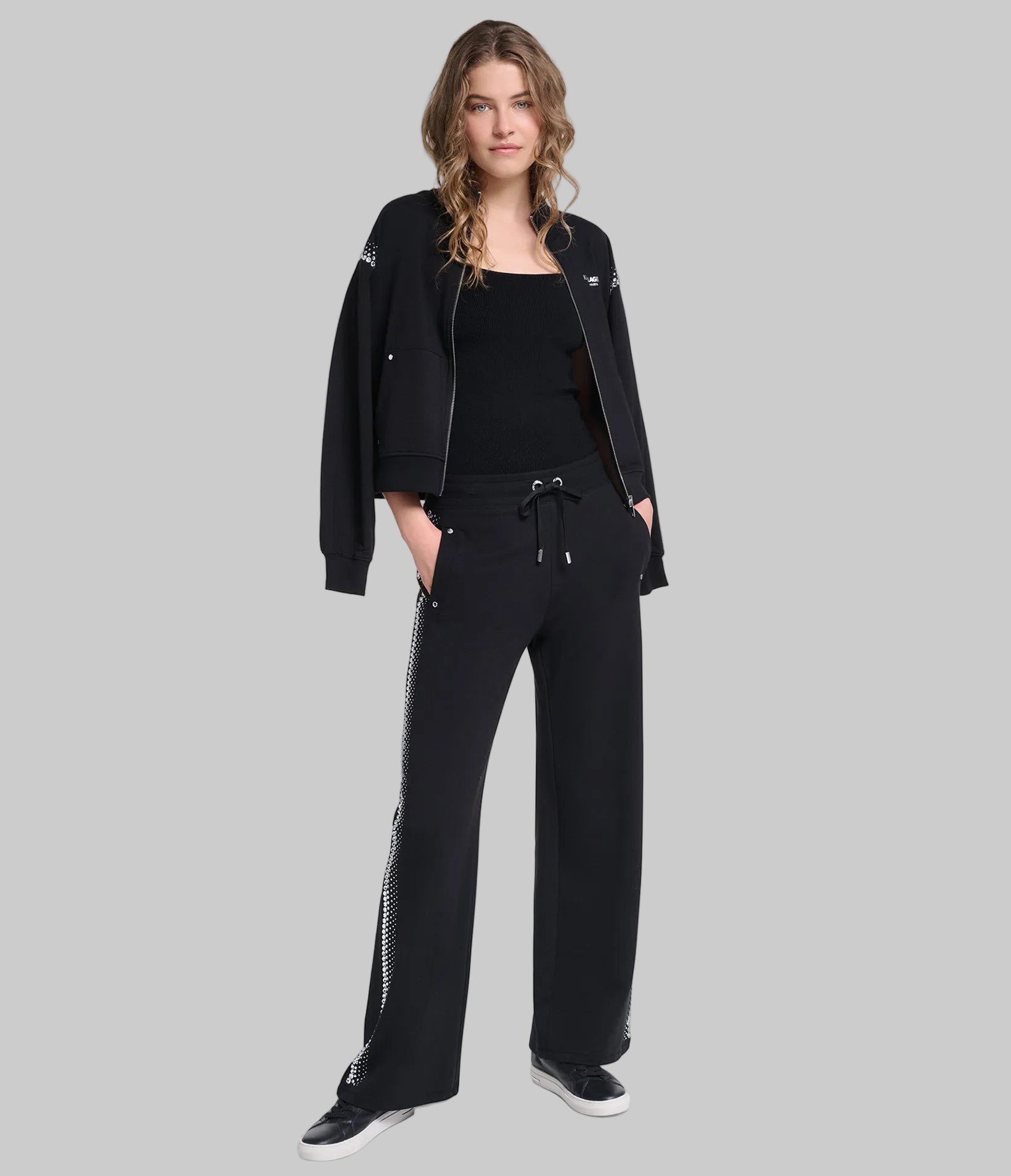RHINESTONE TRIM TRACK JACKET VIEW 8 | Women's Athleisure & Activewear