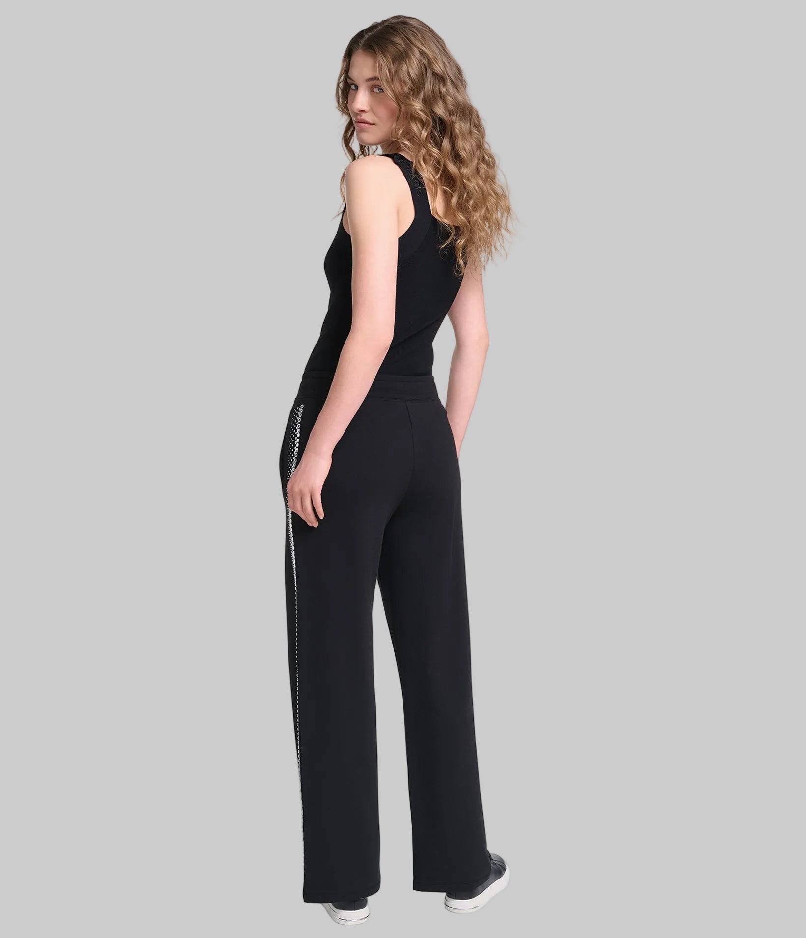 RHINESTONE TRIM TRACK PANT VIEW 6