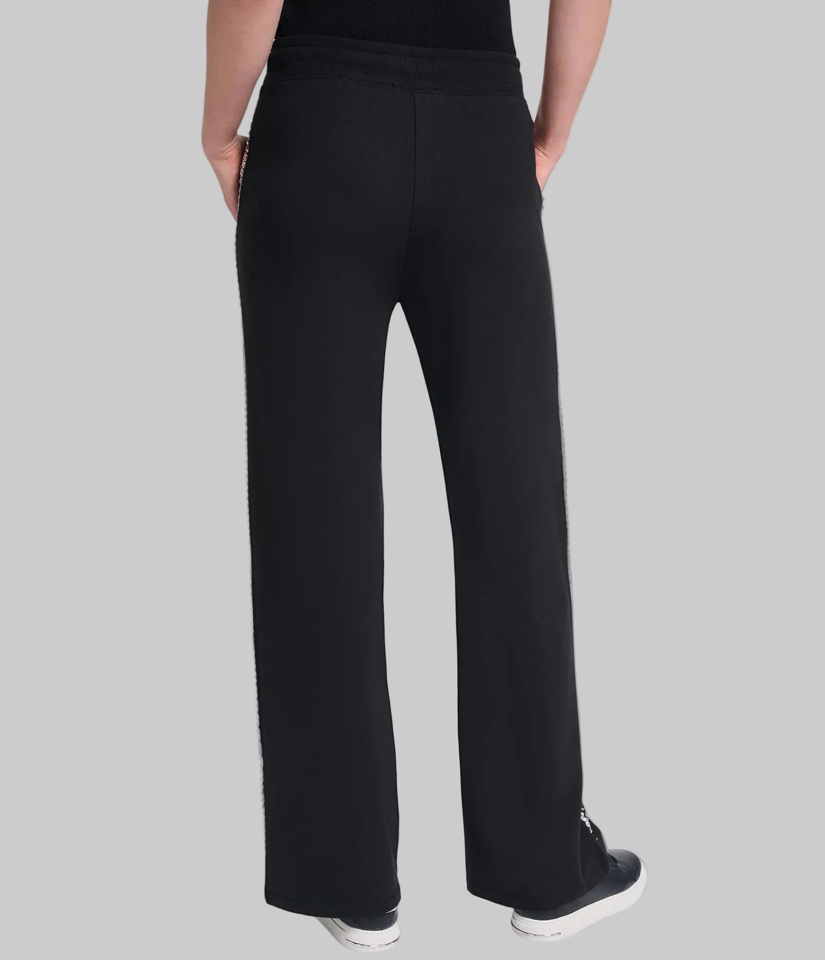 RHINESTONE TRIM TRACK PANT VIEW 3