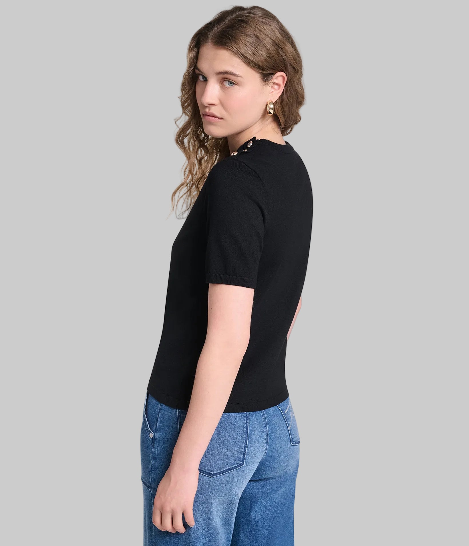 SHORT SLEEVE SWEATERS WITH BUTTONS View 2 | New Arrivals