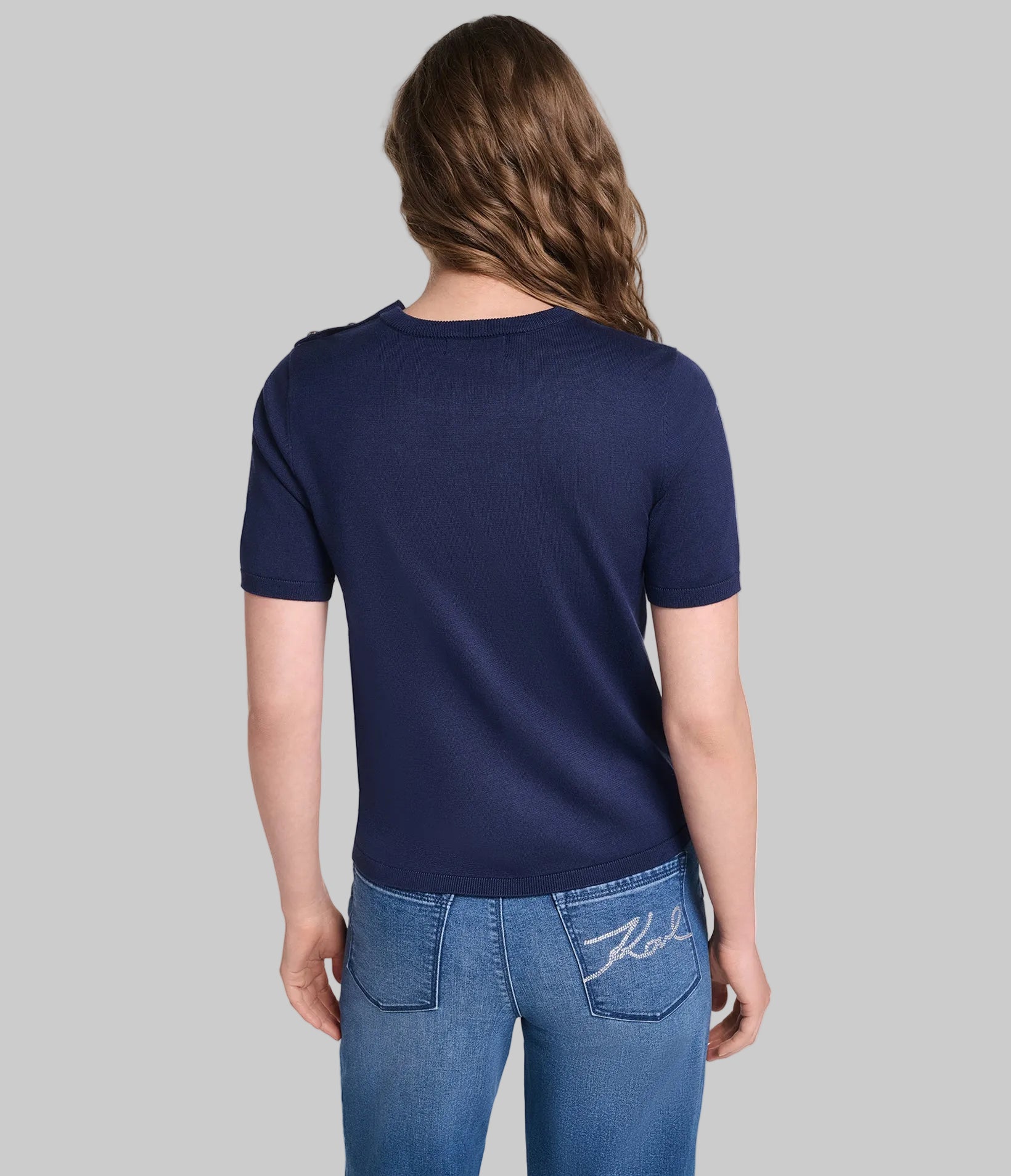 SHORT SLEEVE K SWEATERS WITH BUTTONS VIEW 2