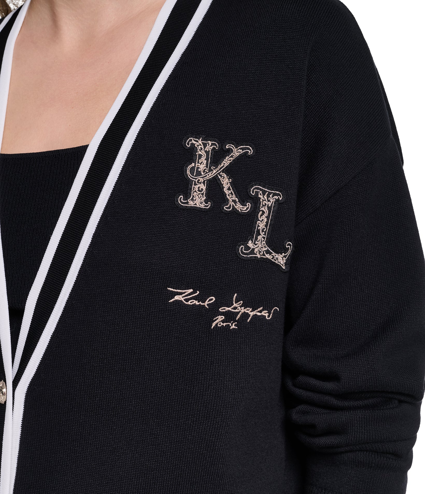 VARSITY CARDIGAN WITH PATCHES VIEW 7