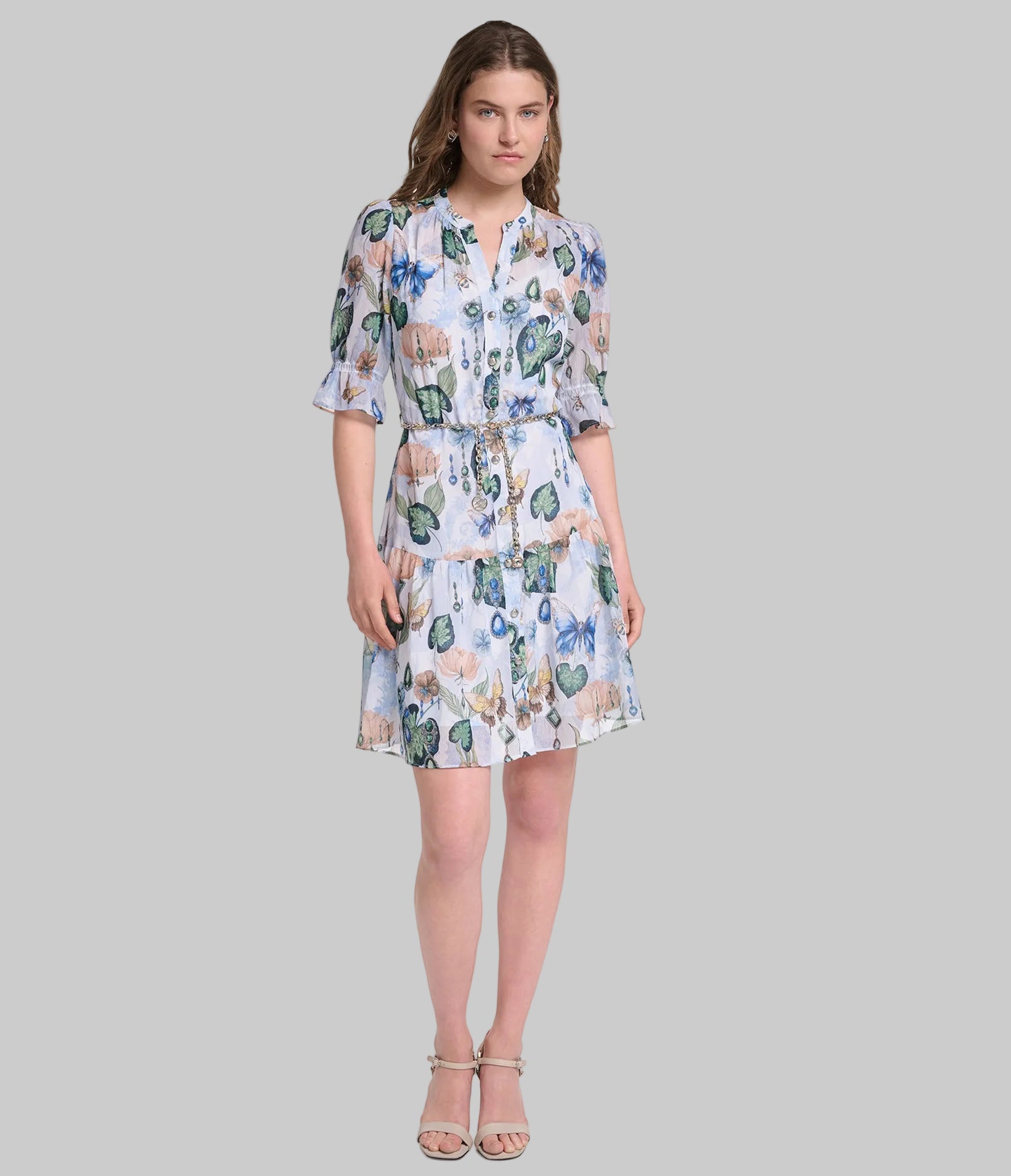 PRINTED FLORAL PRINT DRESS VIEW 5 | Women's Clothing