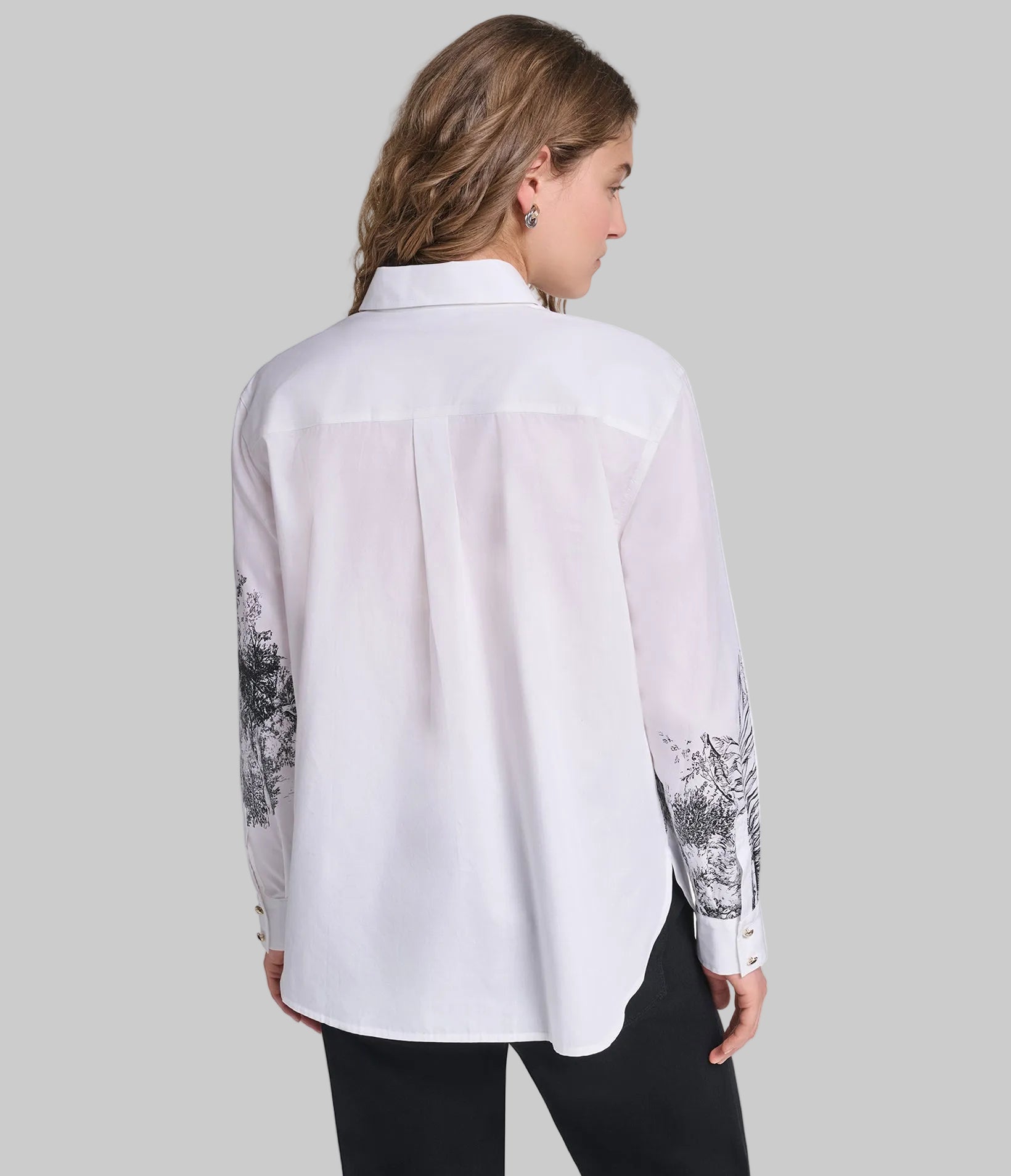 LONG SLEEVE PARIS PRINT POPLIN SHIRT View 2 | New Arrivals