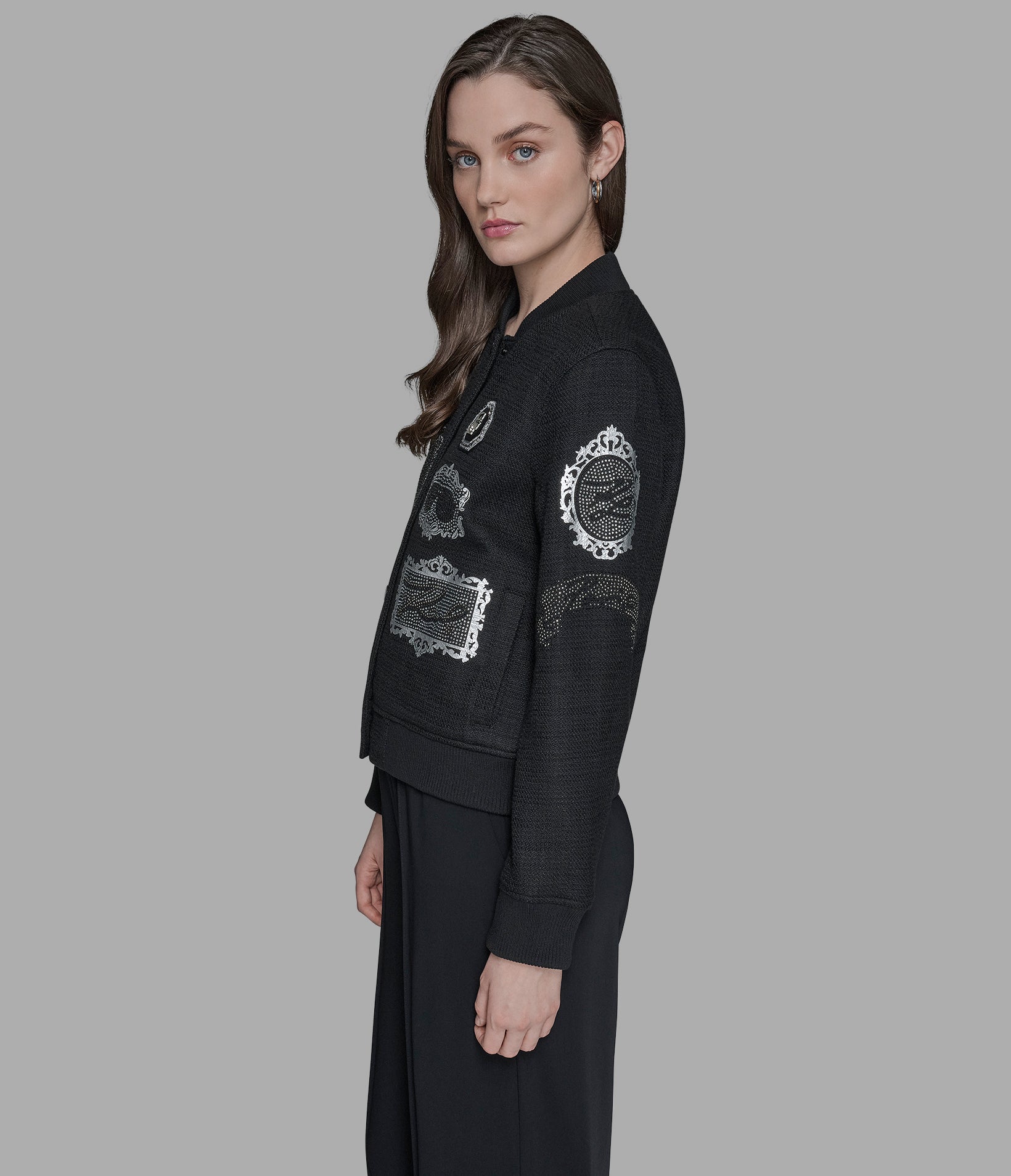 BOMBER JACKET WITH PATCHES VIEW 3