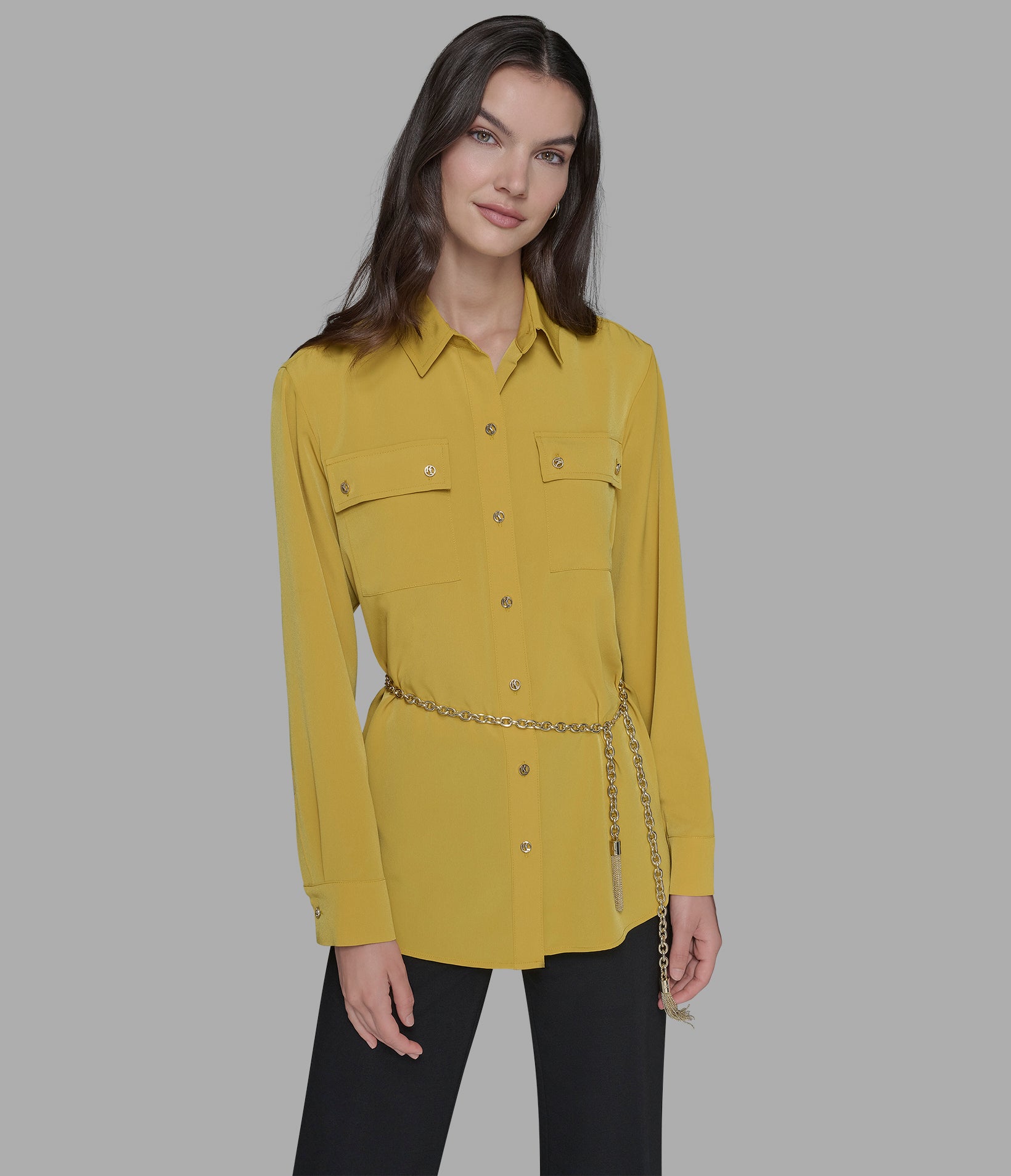 BELTED SOFT BLOUSE View 1 | Women's Clothing Sale
