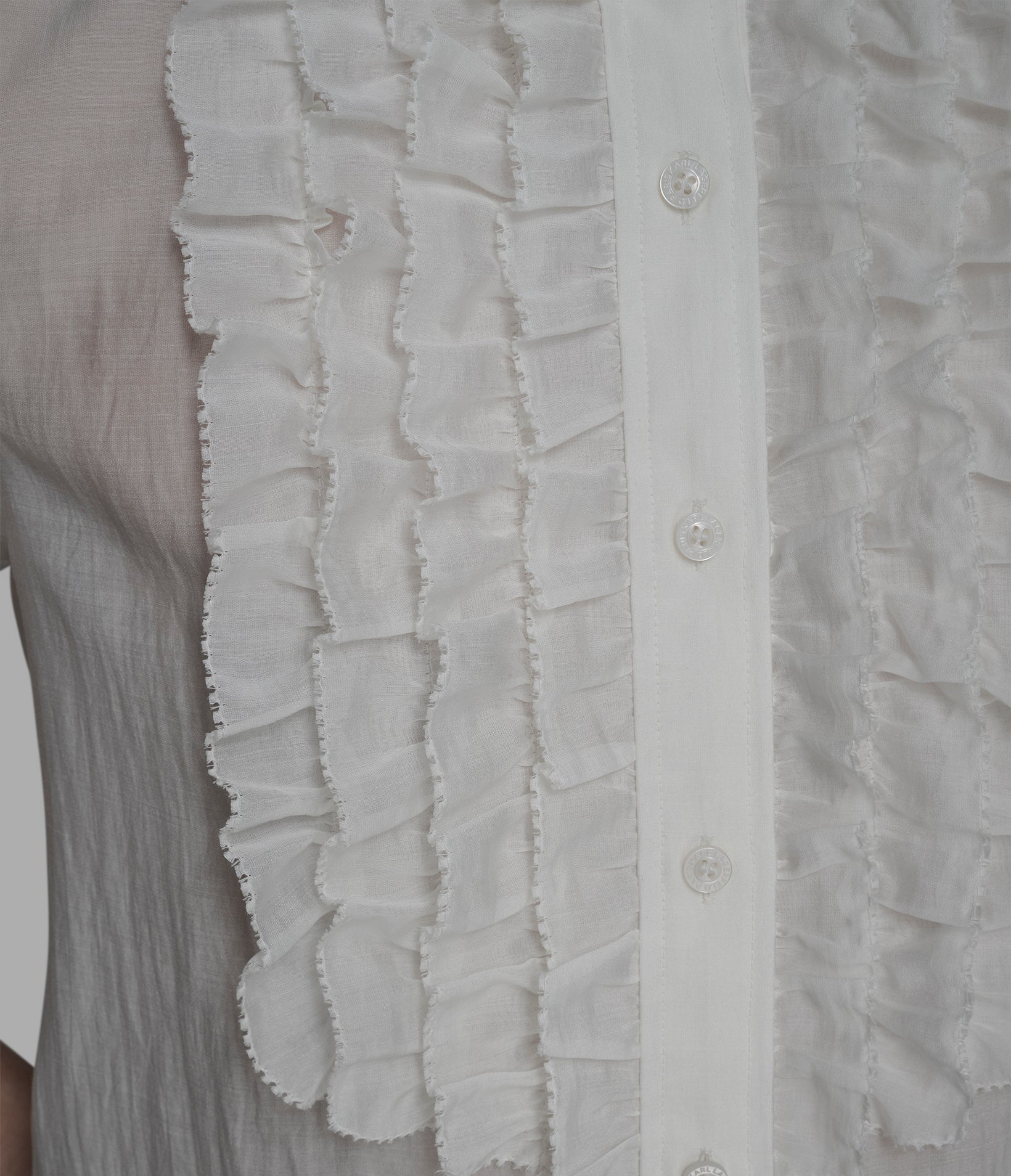 RUFFLE BUTTON DOWN BLOUSE VIEW 6 | Women's Sale