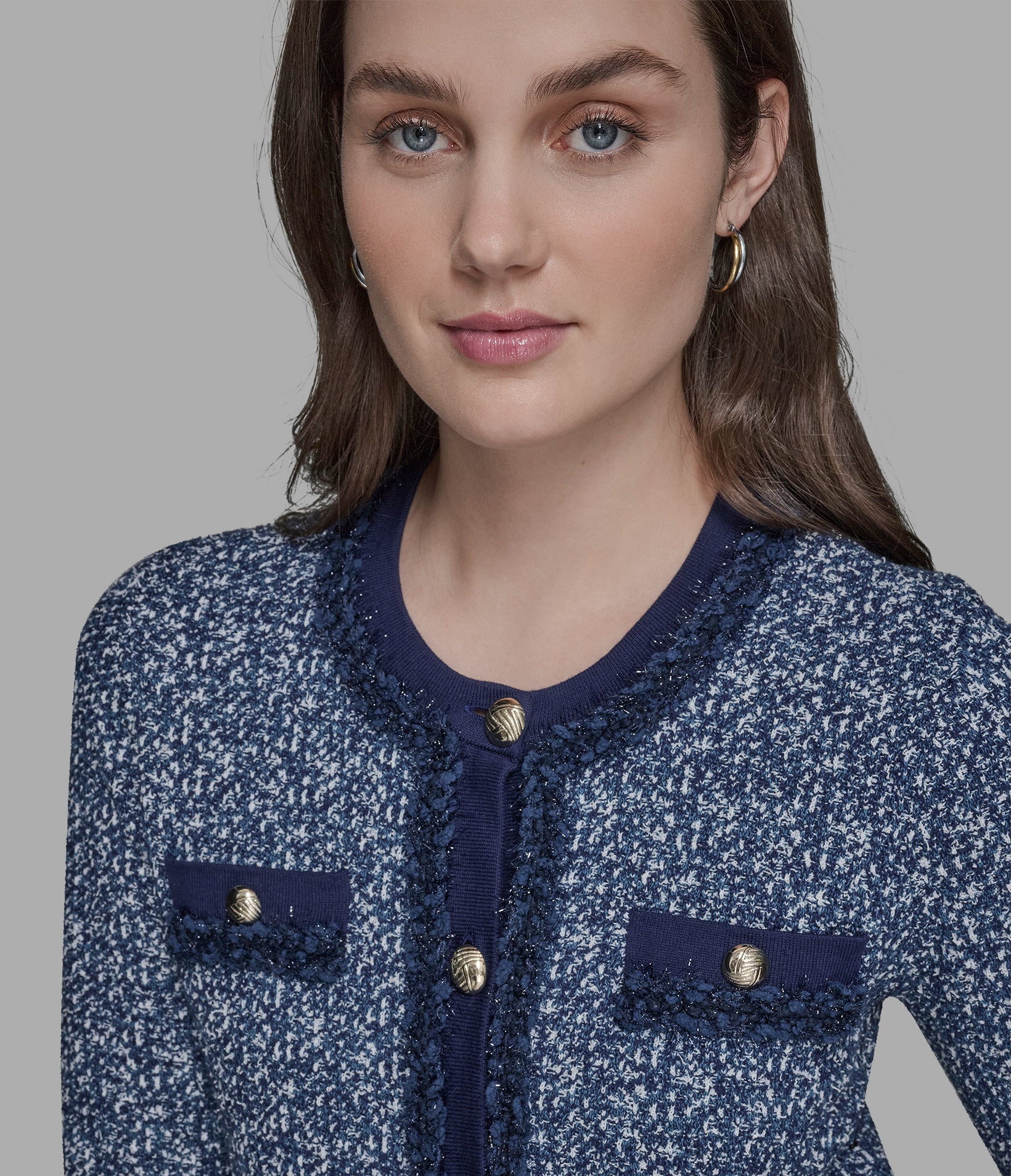 DENIM TWEED CARDIGAN VIEW 5 | Women's Sale