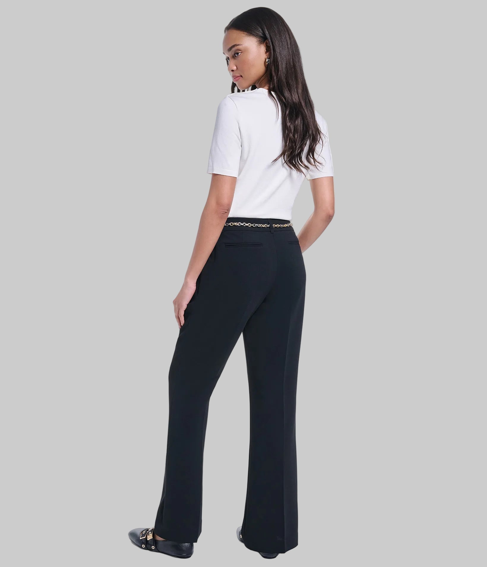 CHAIN BELTED WIDE PANT VIEW 5