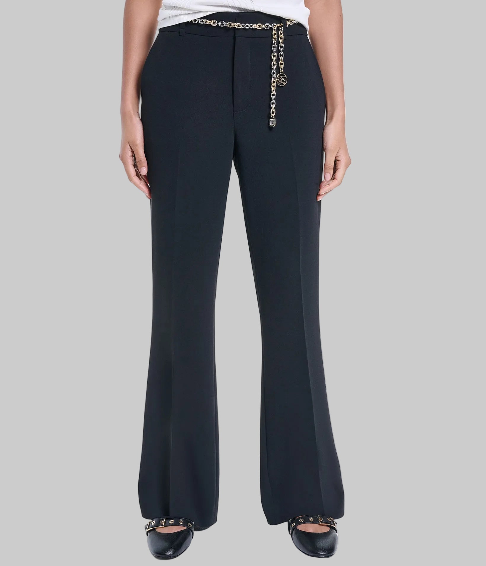 CHAIN BELTED WIDE PANT VIEW 1