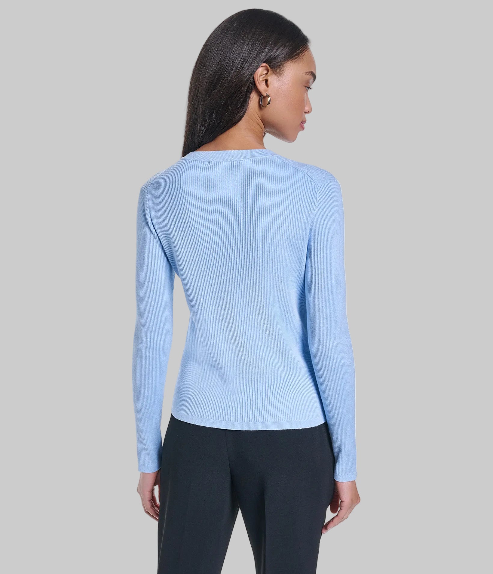 LONG SLEEVE BUTTON FRONT CARDIGAN VIEW 2