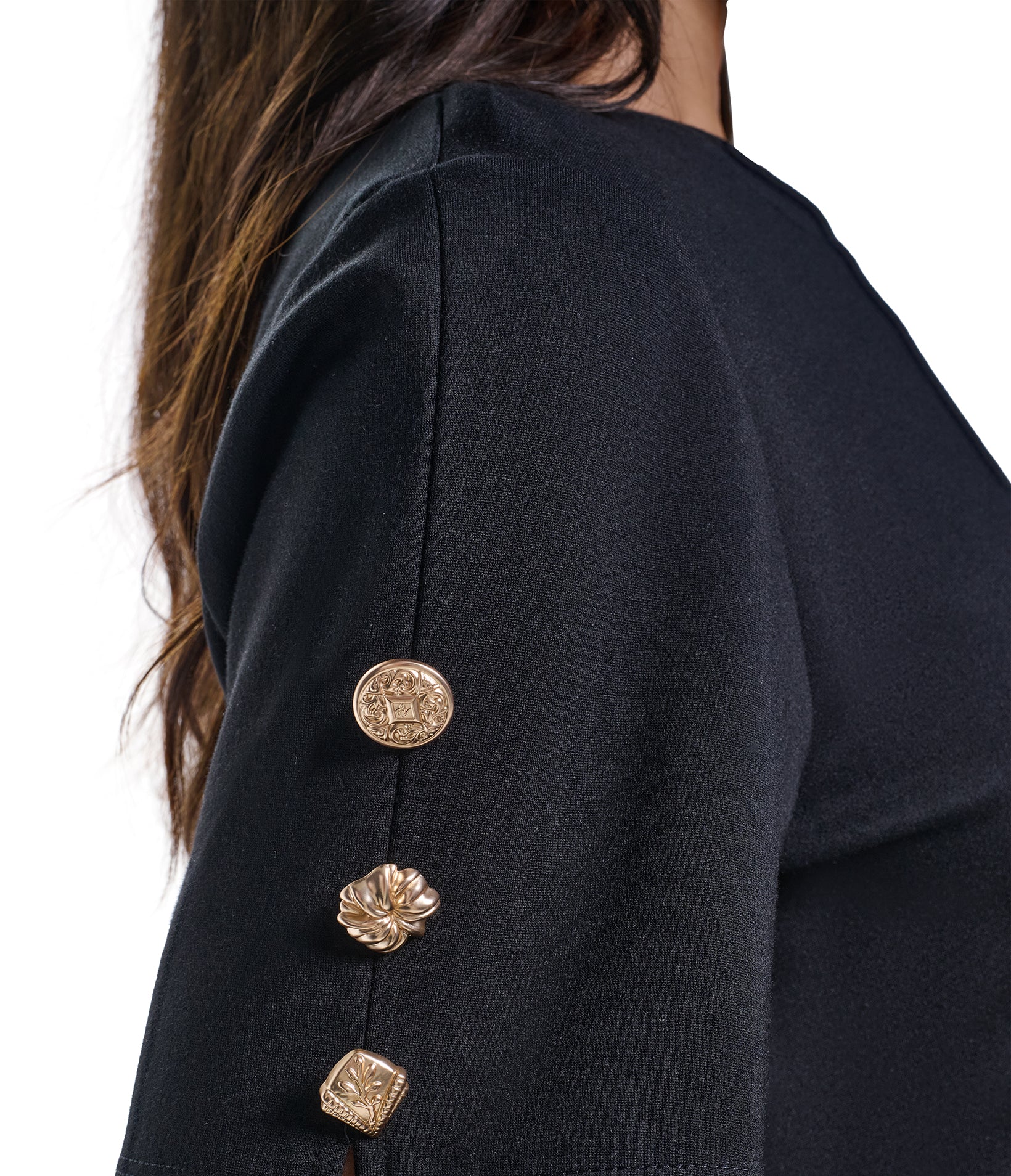 PLEATED HEM TEE WITH KARL PIN VIEW 6