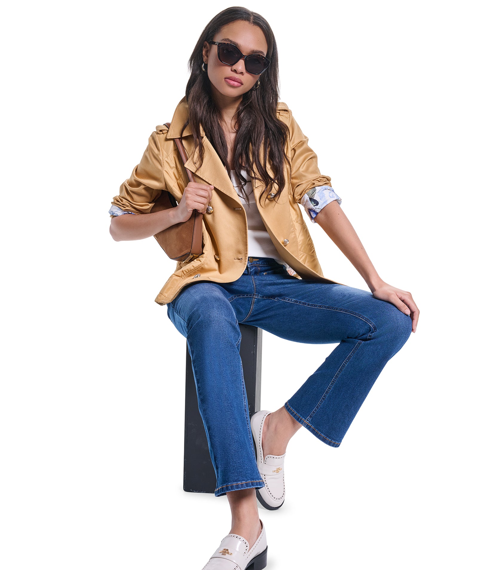 QUILTED OUTERWEAR WITH PRINTED INTERIOR VIEW 1