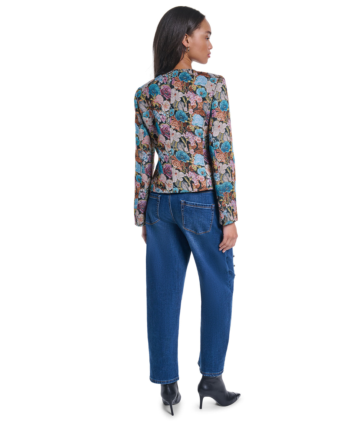 COLLARLESS FLORAL JACKET VIEW 5