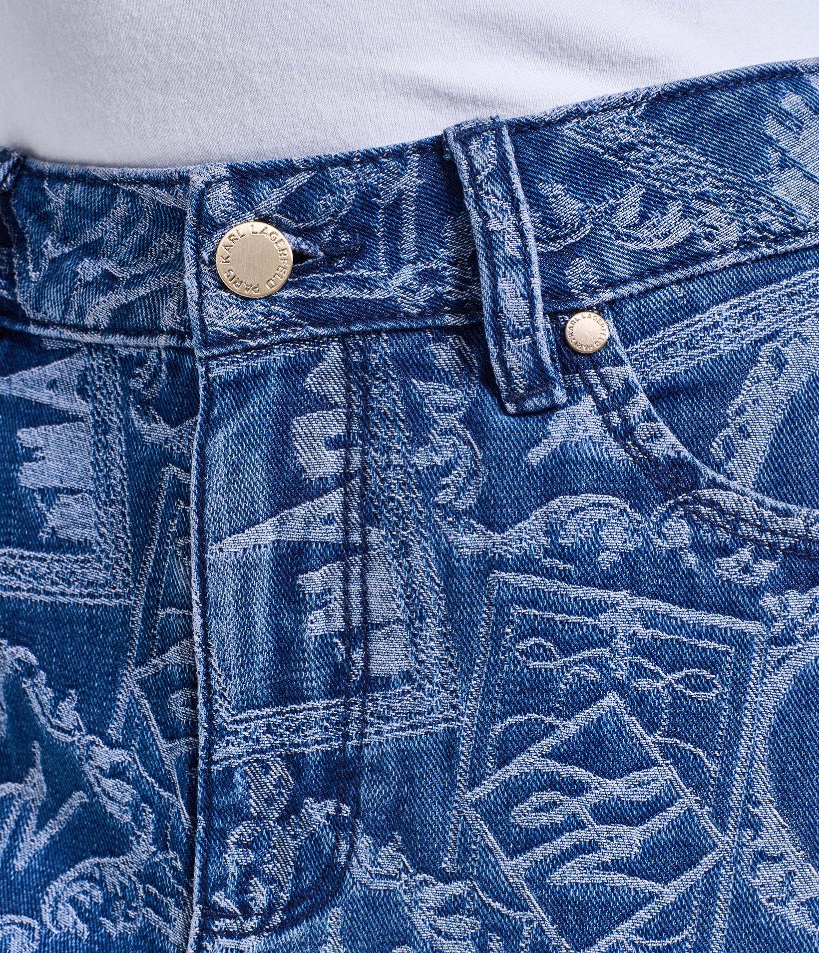 CO-ORD FRAME JACQUARD DENIM PANT VIEW 6 | Women's Clothing