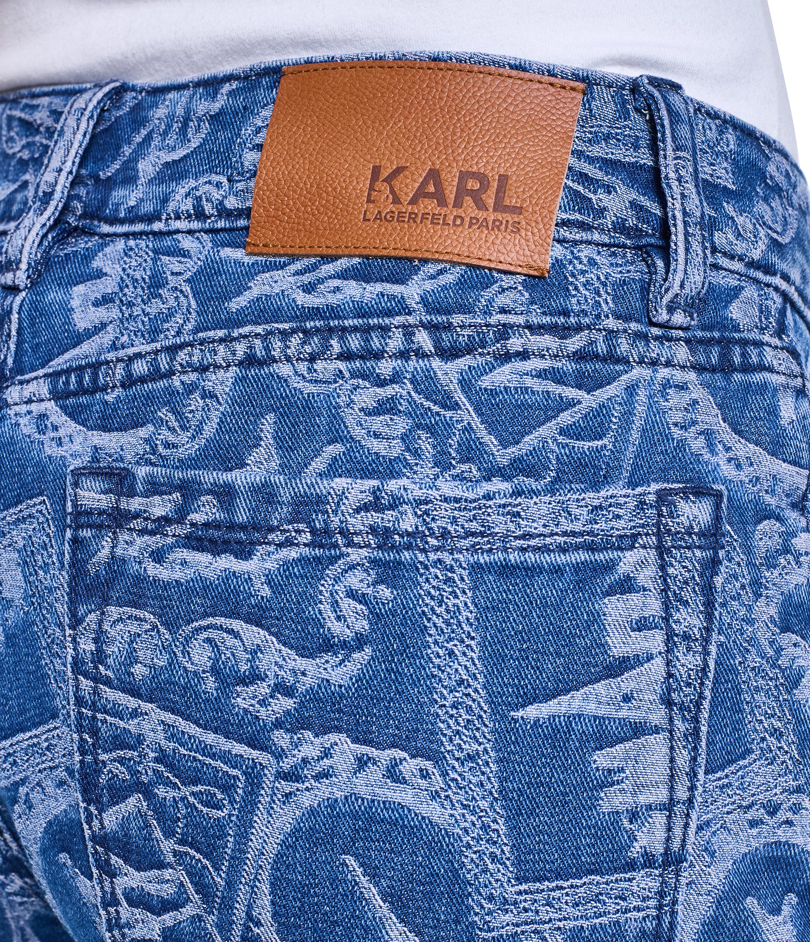 CO-ORD FRAME JACQUARD DENIM PANT VIEW 7 | Women's Clothing