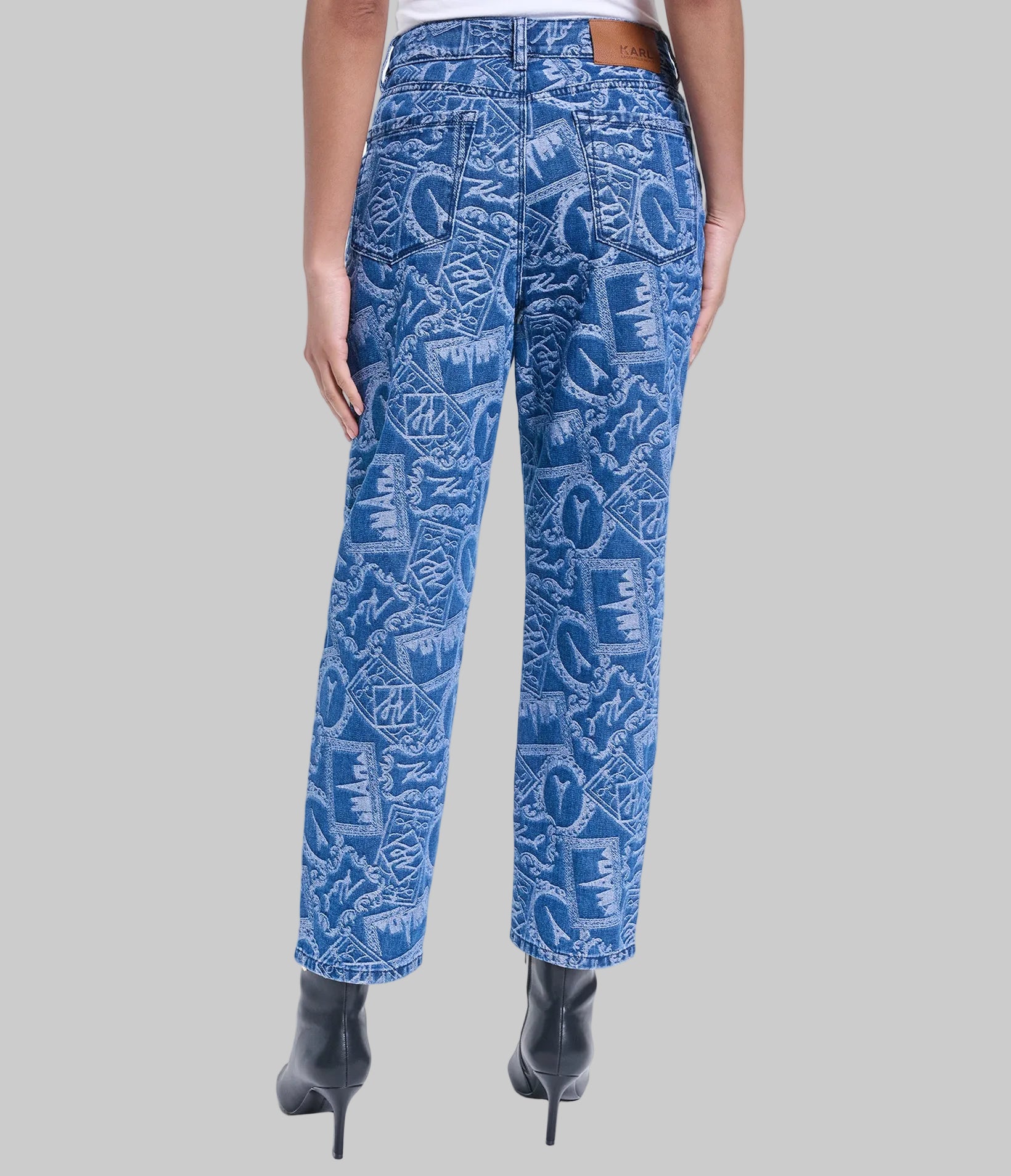 CO-ORD FRAME JACQUARD DENIM PANT View 2 | Women's Clothing
