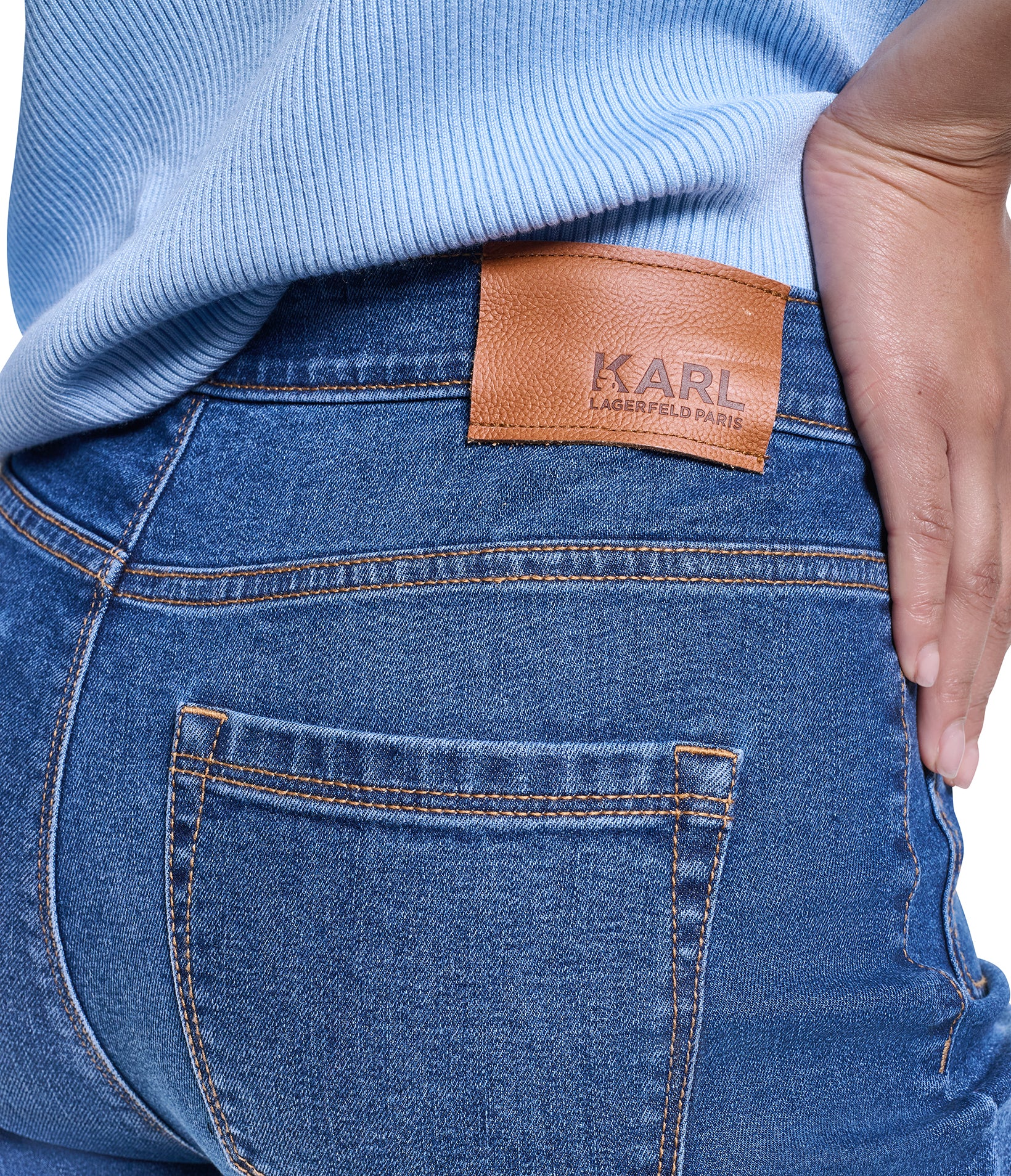 BOW POCKET DENIM PANT VIEW 8
