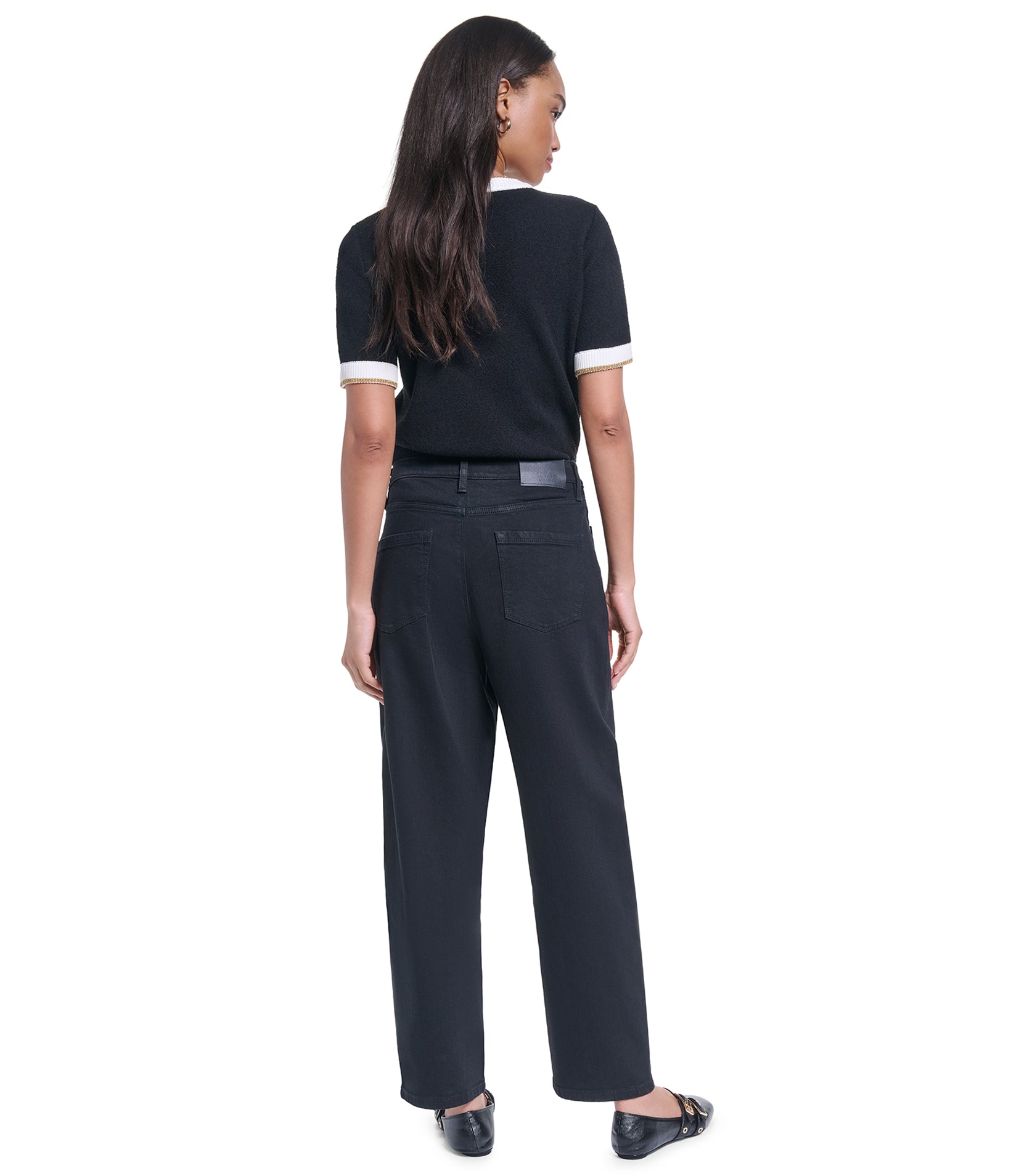 SIDE CRYSTAL STRAIGHT DENIM PANT VIEW 7