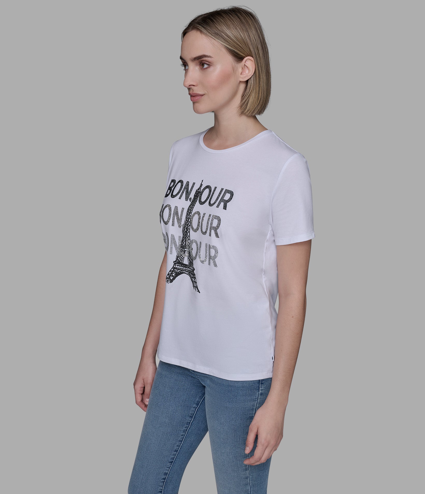 SEQUIN BONJOUR TEE View 2 | Products