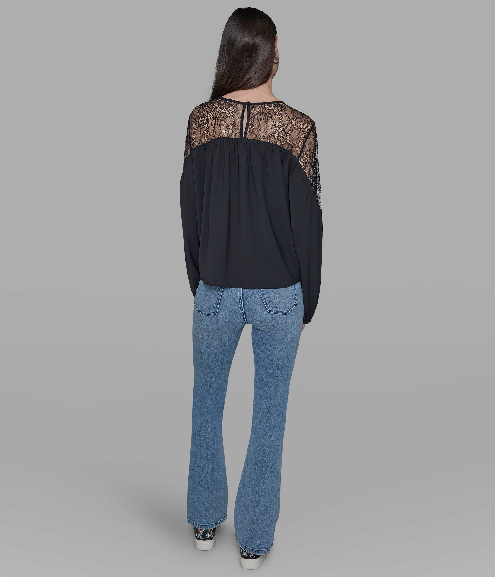 LACE-PANELED BOHO BLOUSE View 2 | Best Sellers Shop