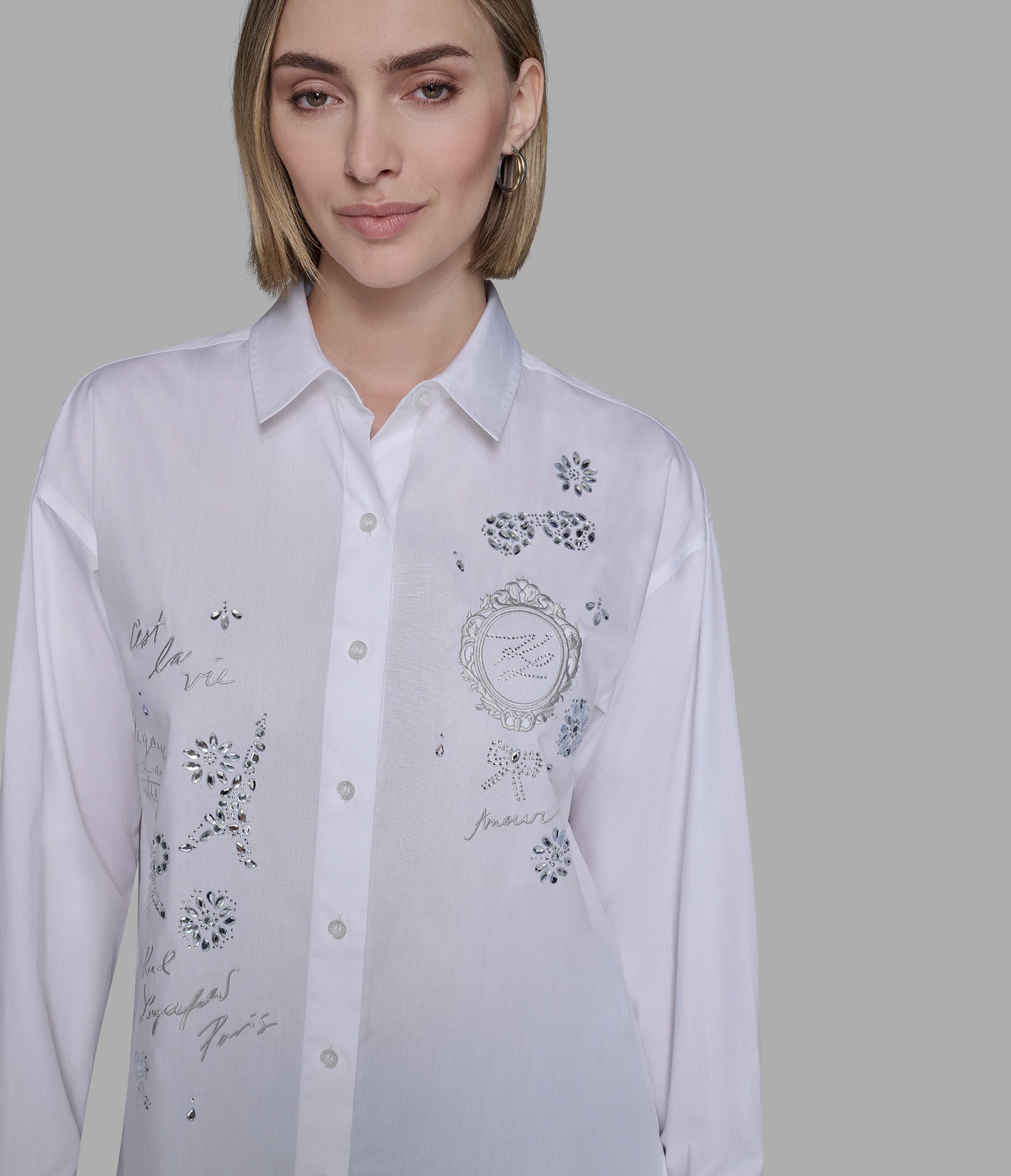 PARIS WHIMSY POPLIN SHIRT View 1 | Women's Clothing
