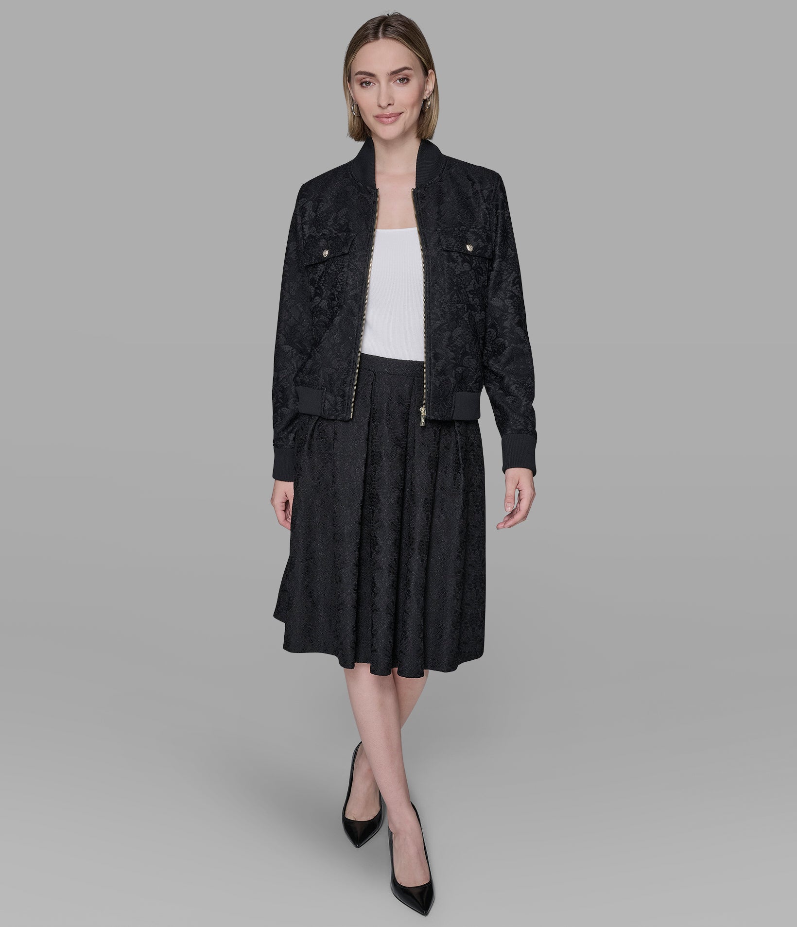 LACE SCUBA BOMBER JACKET VIEW 3 | Jackets & Coats