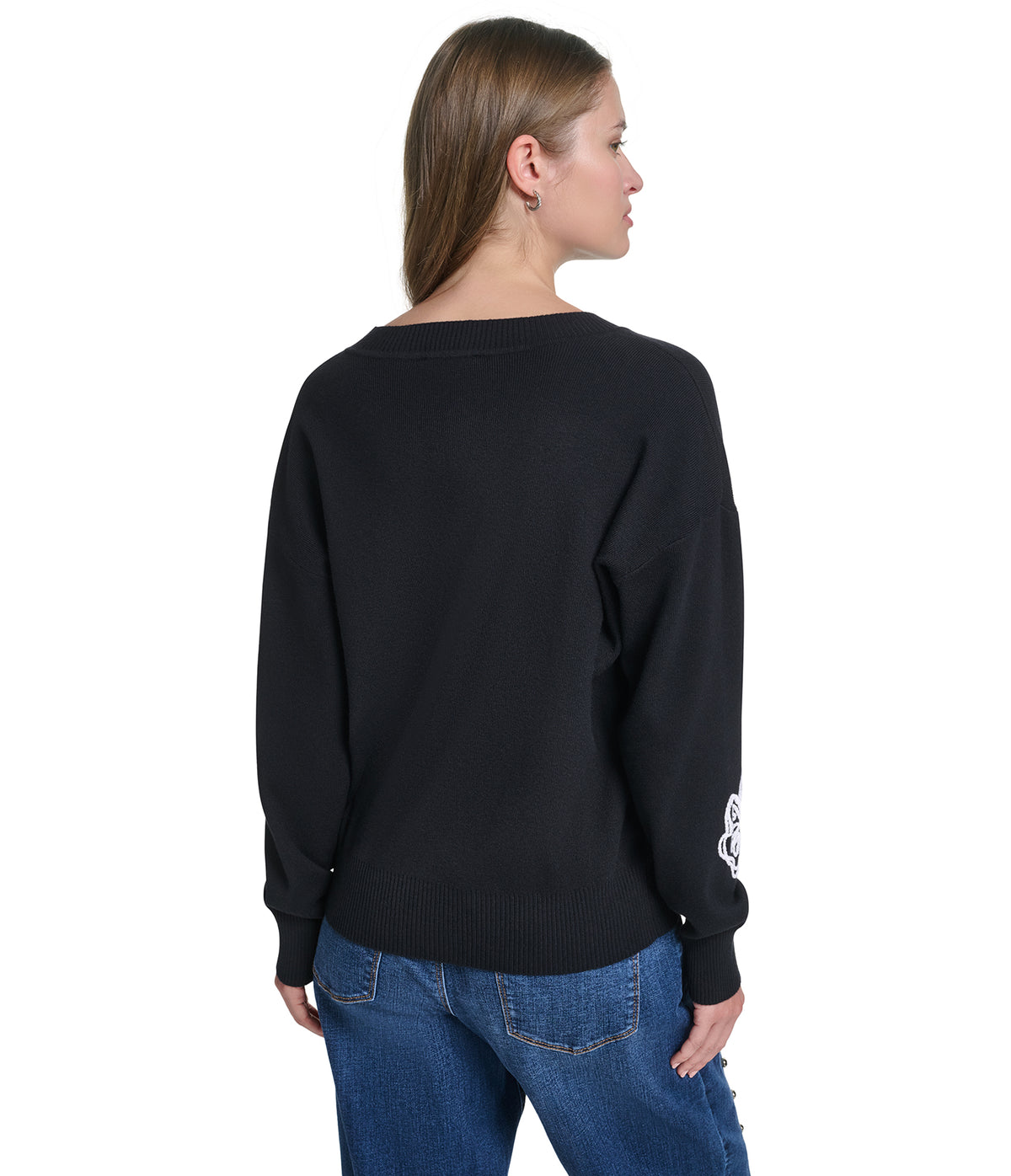 FLORAL VNECK SWEATER VIEW 2