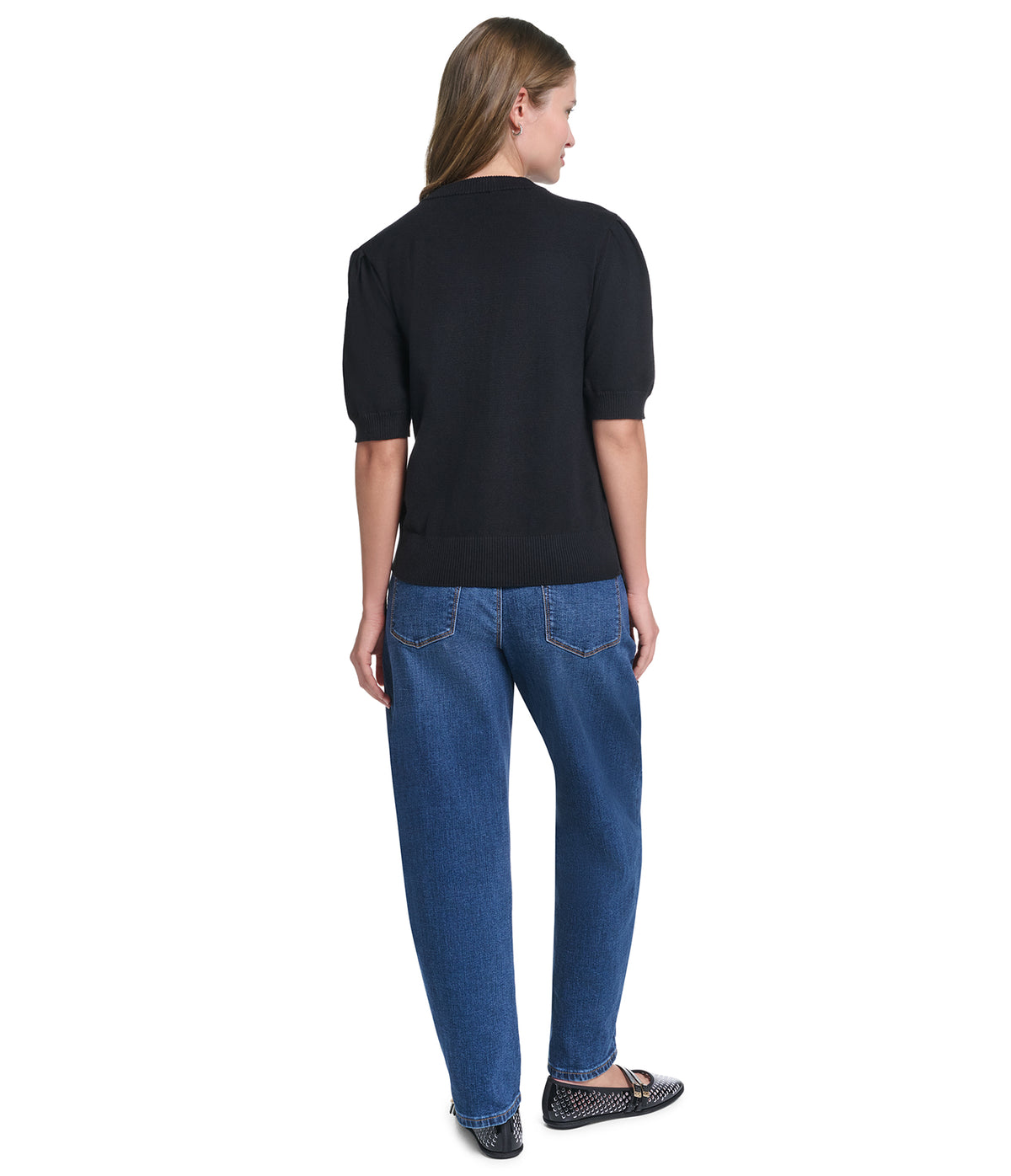 FLORAL SHORT SLEEVE SWEATER VIEW 6