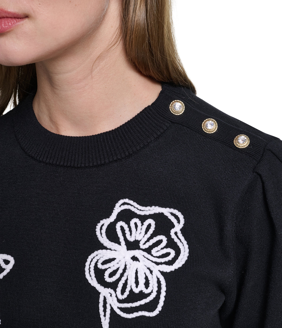 FLORAL SHORT SLEEVE SWEATER VIEW 7