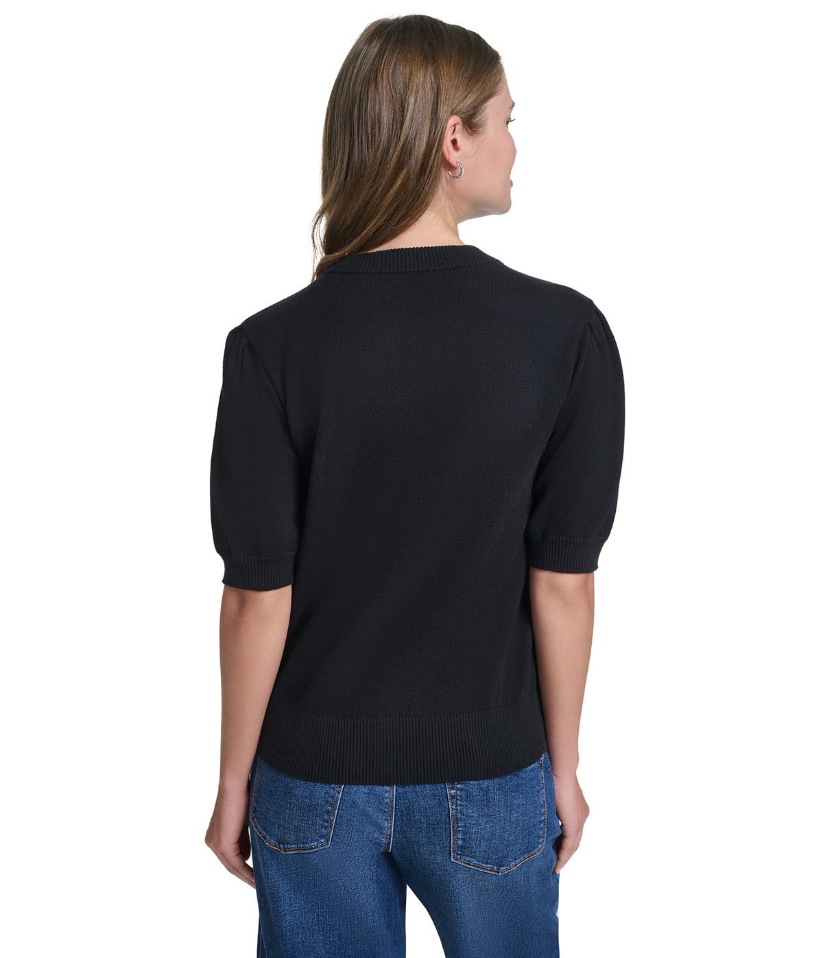 FLORAL SHORT SLEEVE SWEATER VIEW 2
