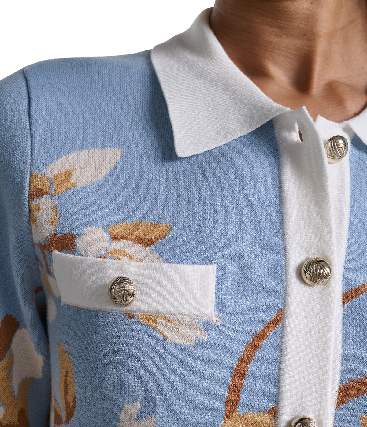 FLORAL LONG SLEEVE SWEATER VIEW 7