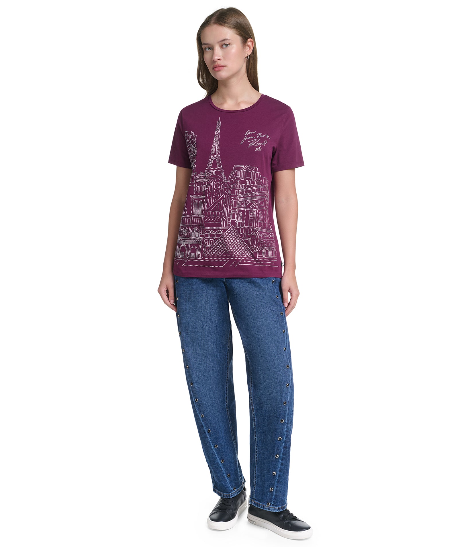DOTTED PARIS SCENE TEE VIEW 4