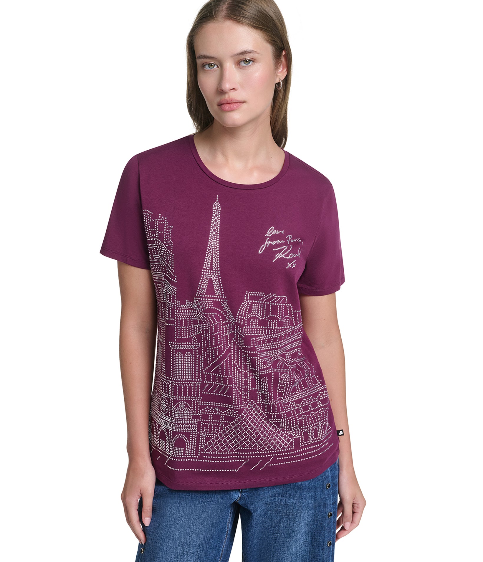 DOTTED PARIS SCENE TEE VIEW 1