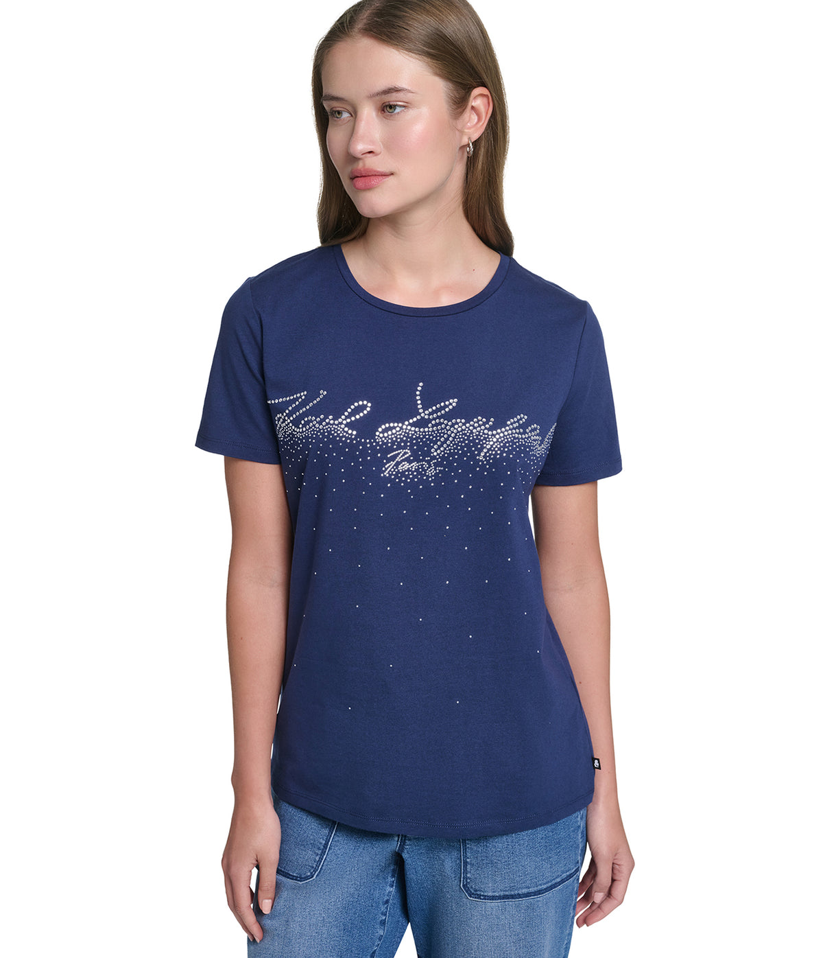 RHINESTONE LOGO TEE View 1 | Women's Tees & Tanks