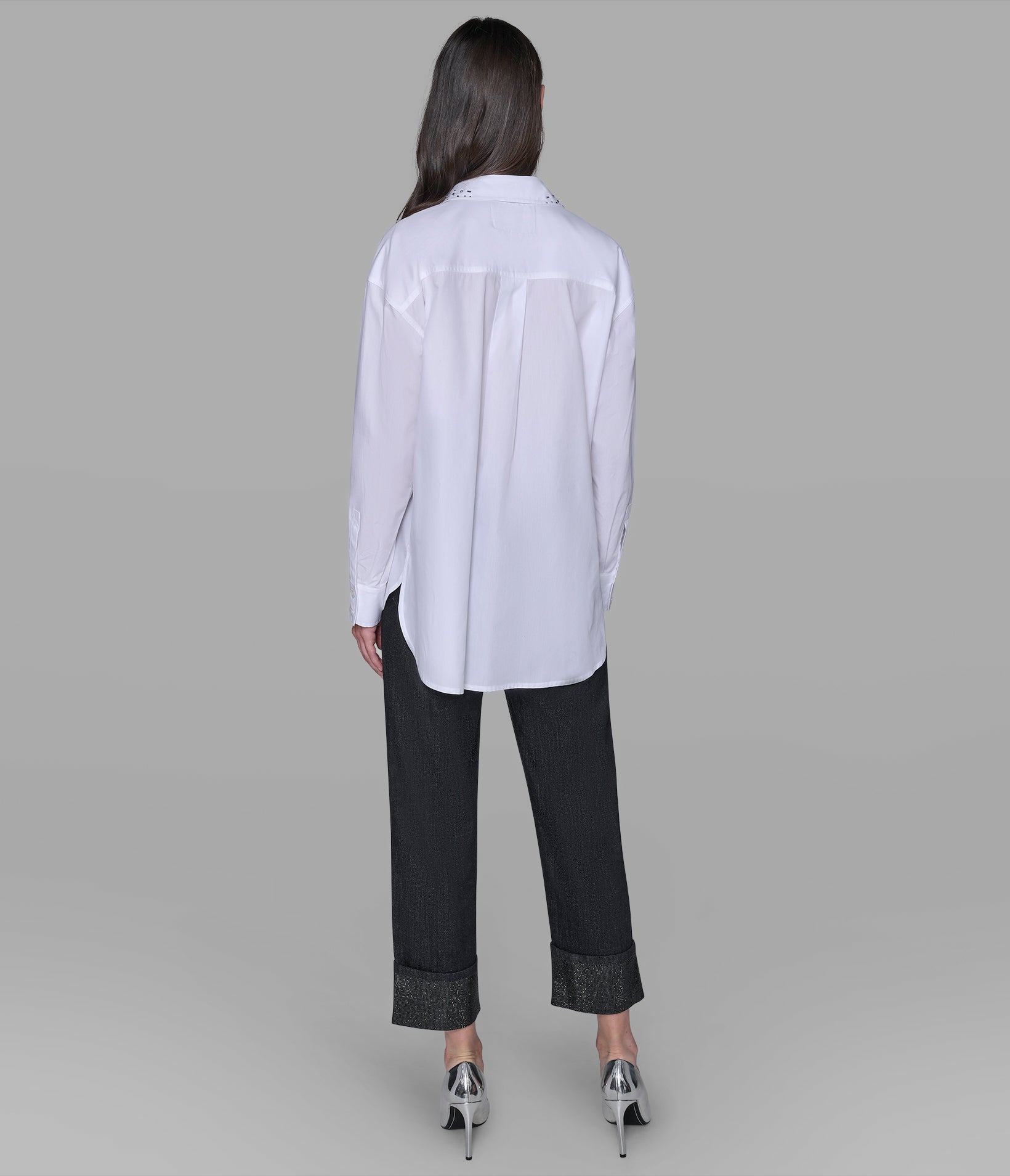 EMBELLISHED POPLIN SHIRT VIEW 4