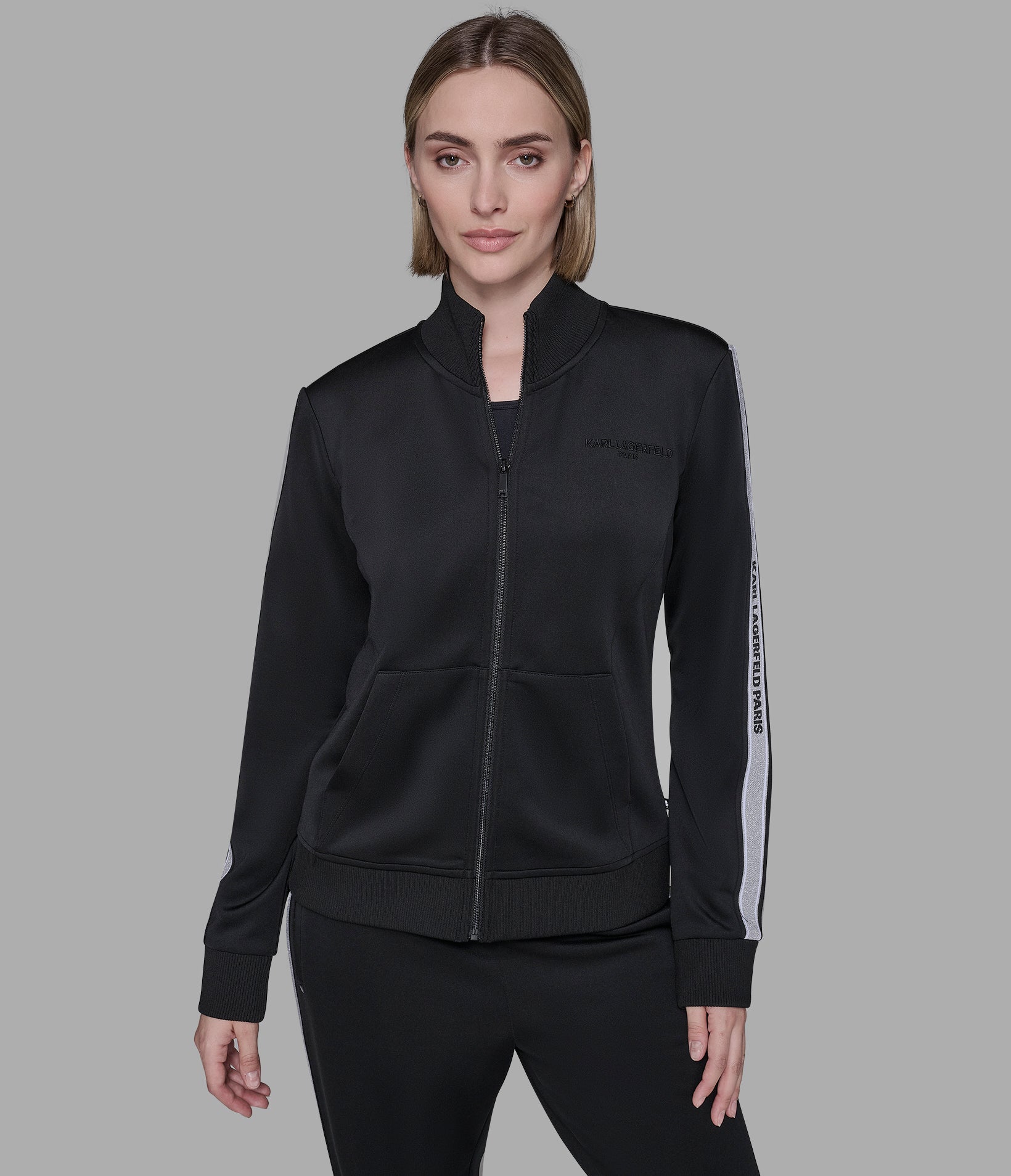 CO-ORD LOGO TAPE TRACK JACKET View 1 | Jackets & Coats