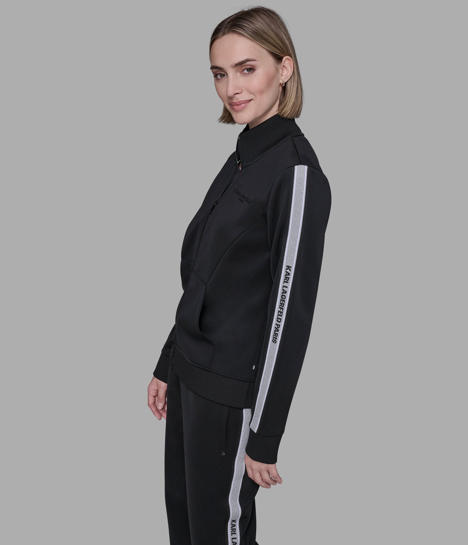 CO-ORD LOGO TAPE TRACK JACKET VIEW 4 | Jackets & Coats