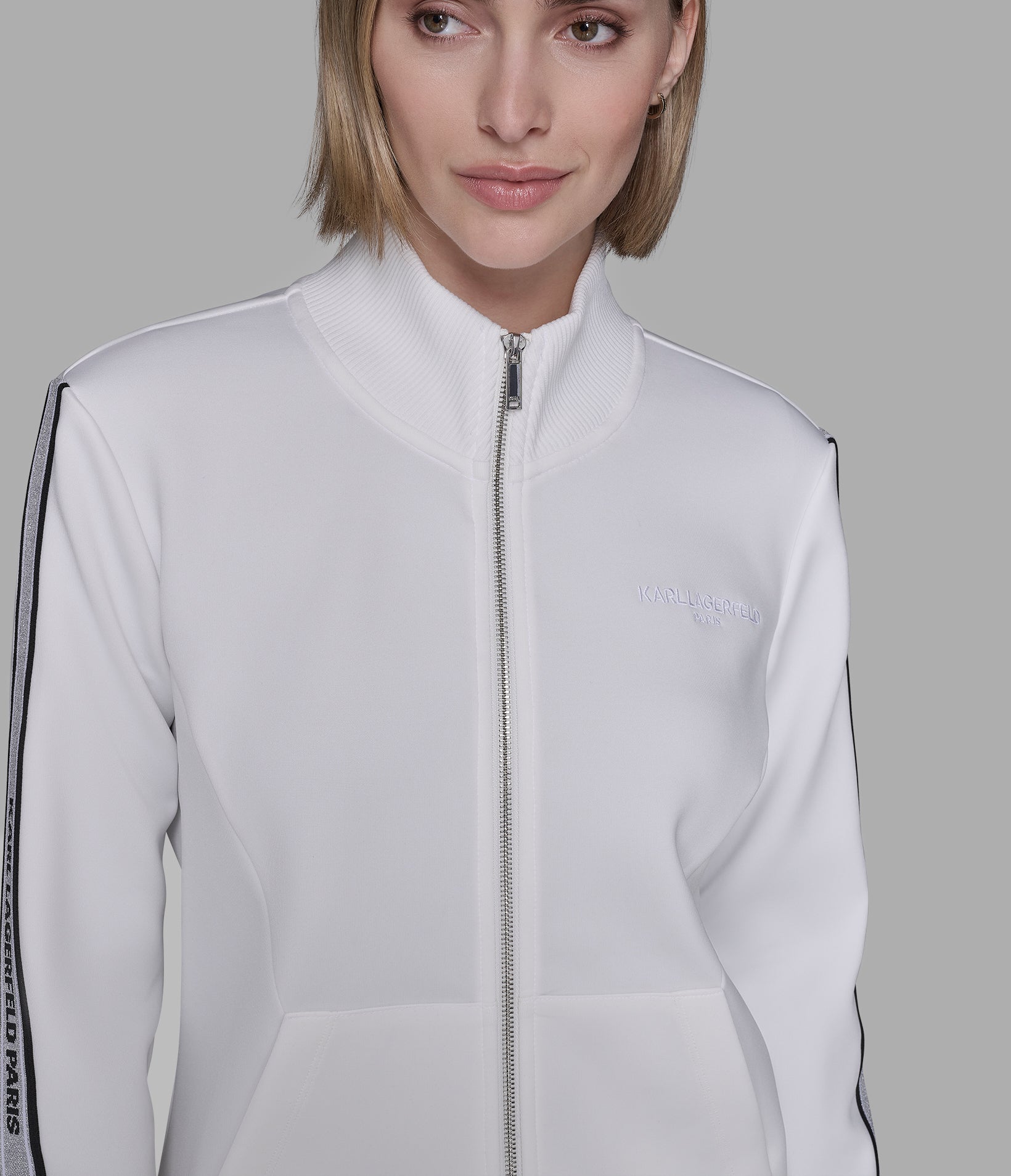 CO-ORD LOGO TAPE TRACK JACKET VIEW 5 | Women's Clearance