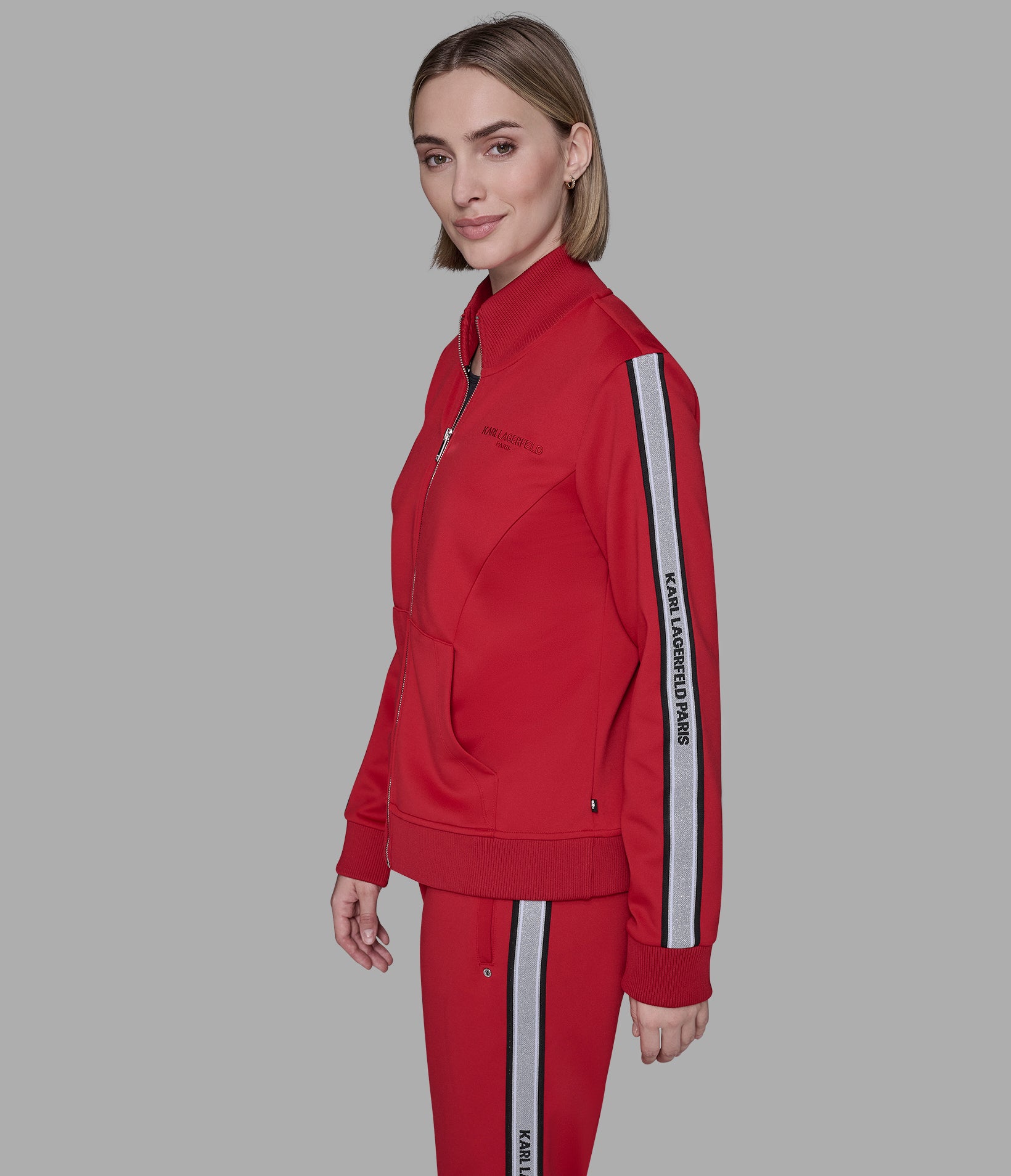 LOGO TAPE TRACK JACKET View 2 | Women's Clothing Sale
