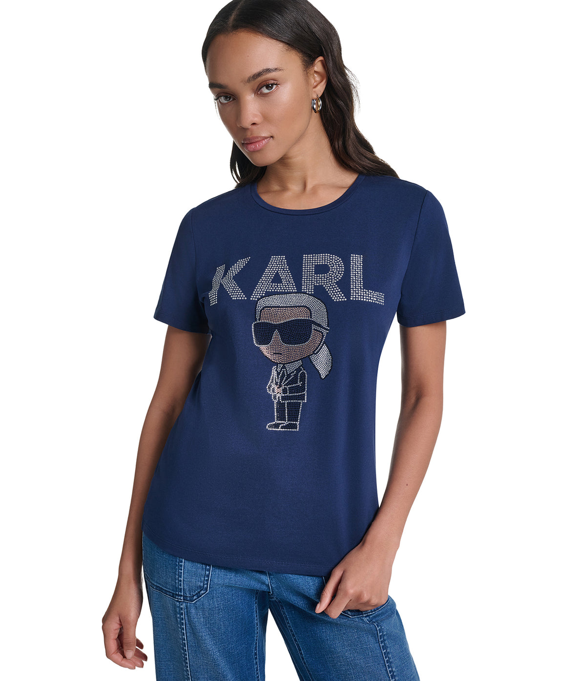 EMBELISHED KARL IN BLAZER TEE VIEW 1