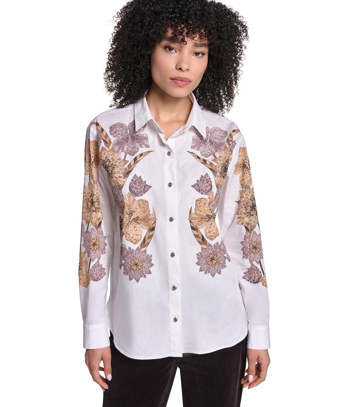 FLORAL PRINT POPLIN SHIRT VIEW 4