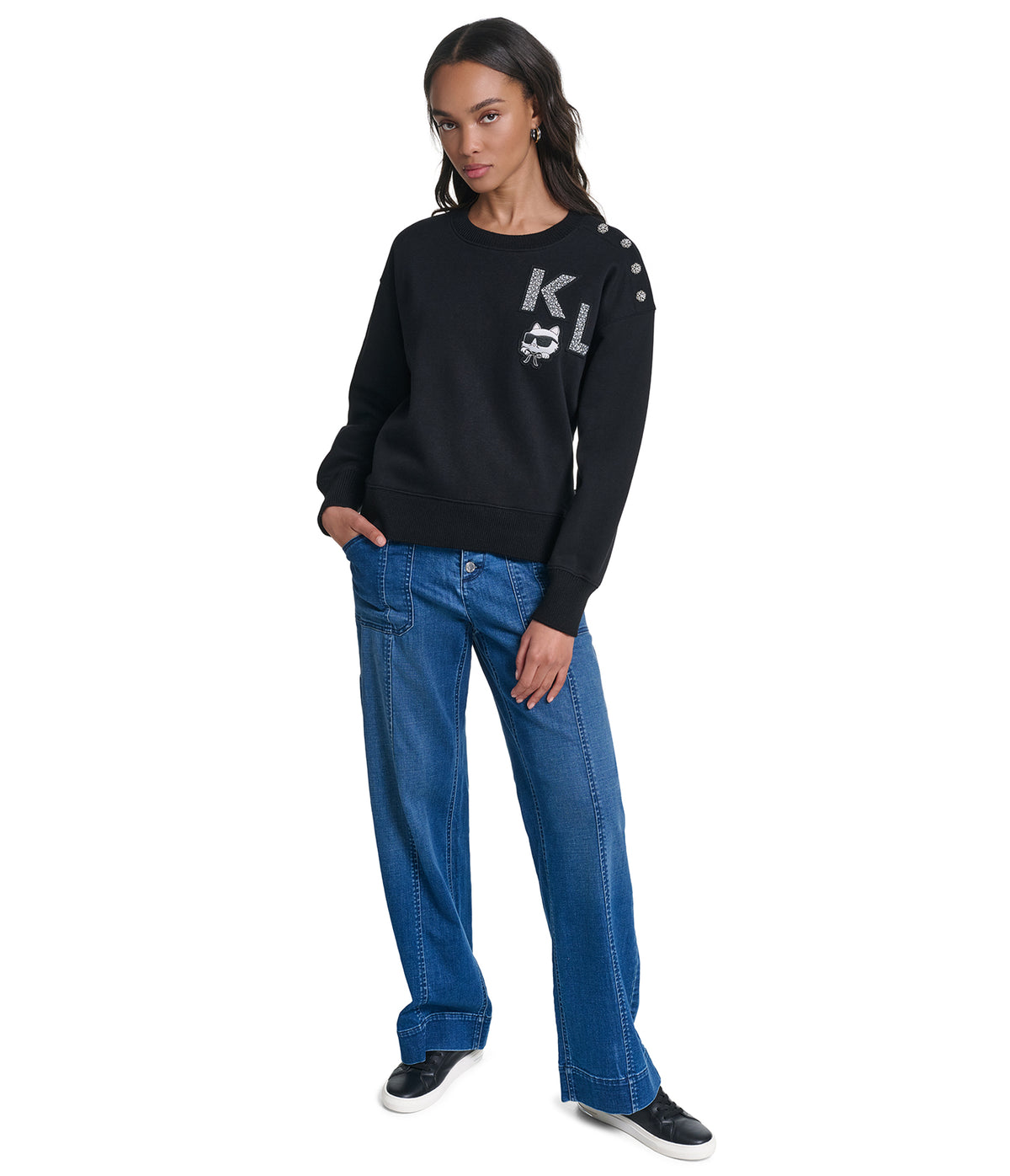 KL CHOUPETTE PATCH SWEATSHIRT VIEW 2