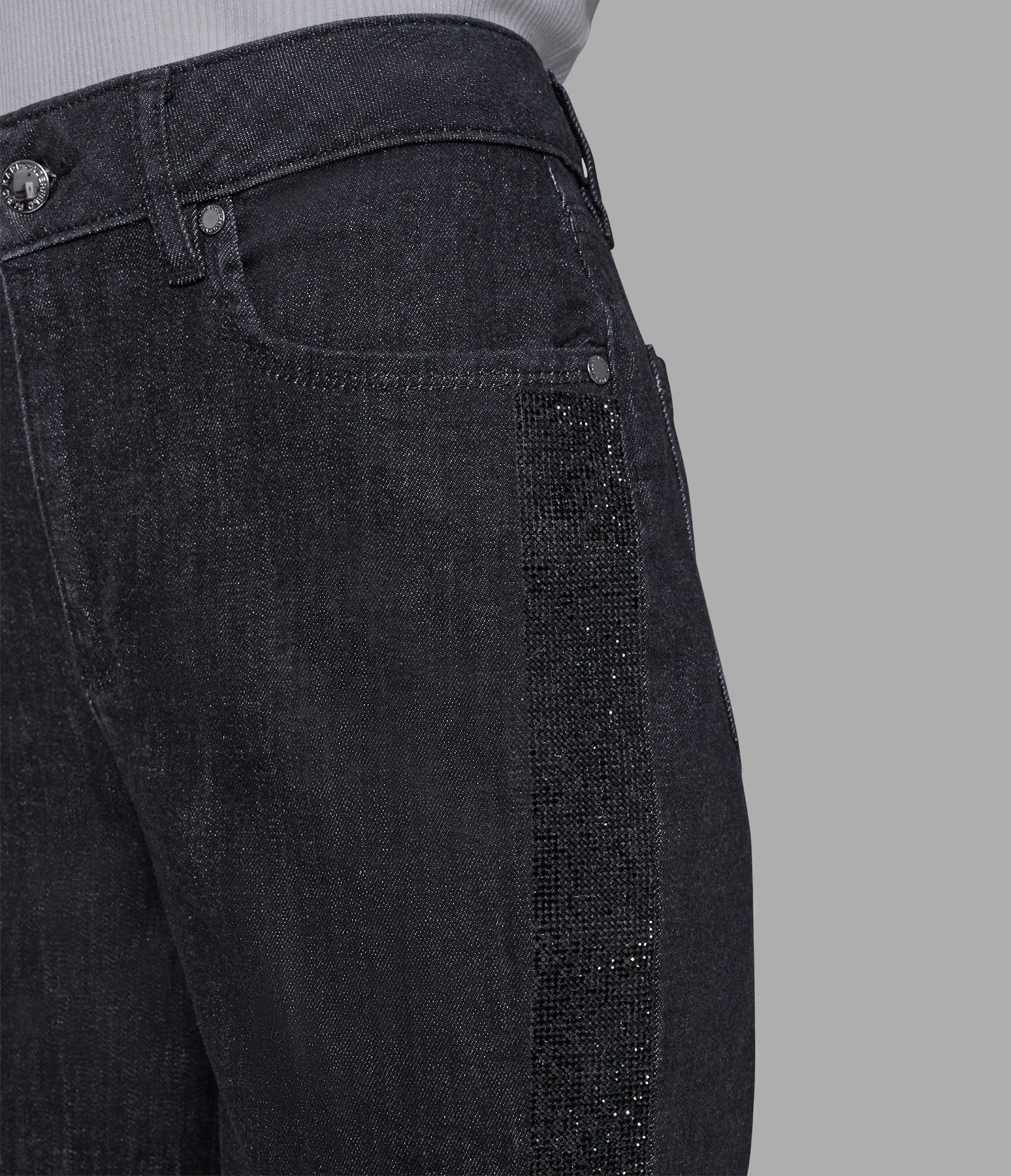 Rhinestone Trim Jean | Denim | Karl Lagerfeld Paris