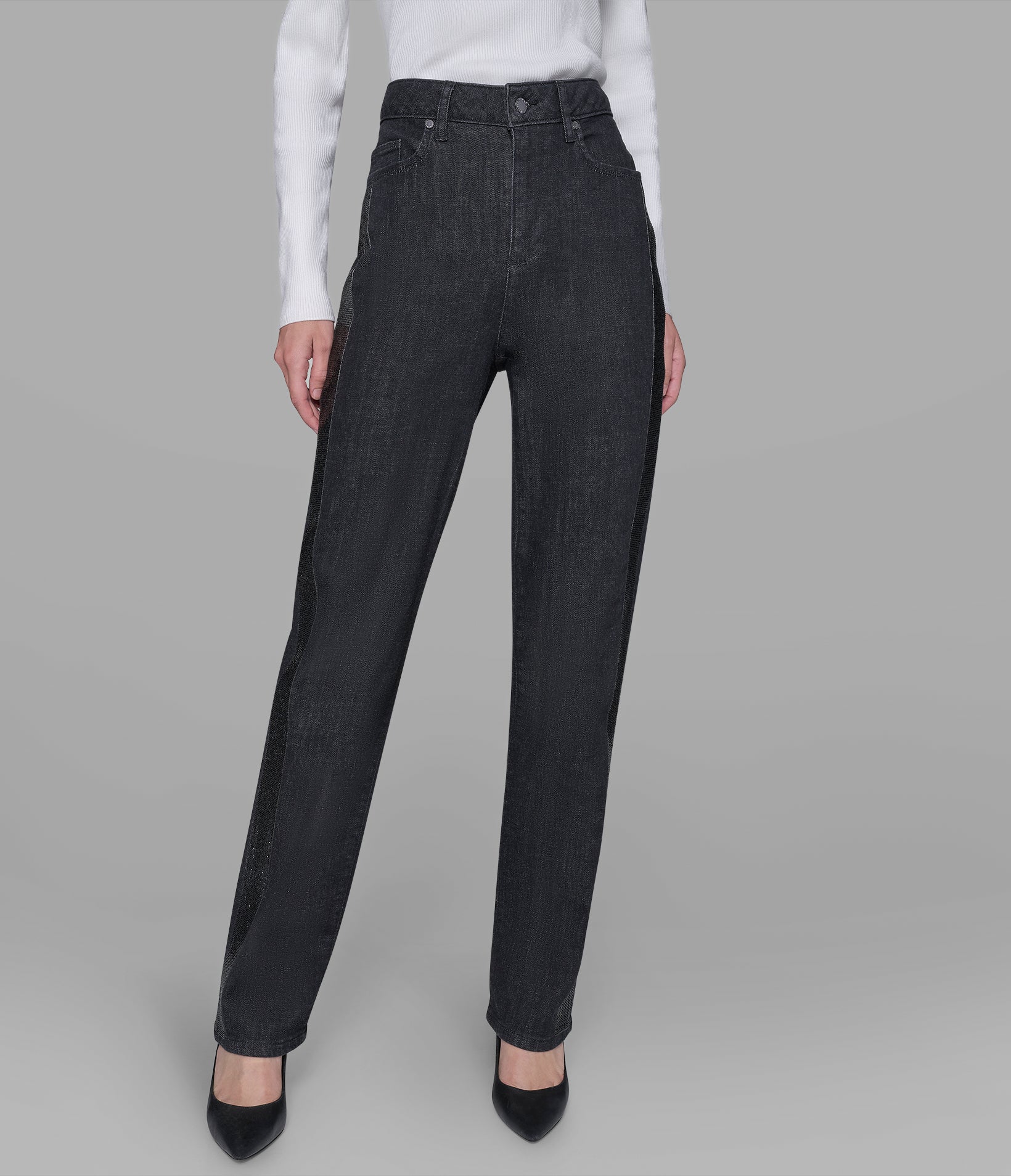 Rhinestone Trim Jean | Denim | Karl Lagerfeld Paris