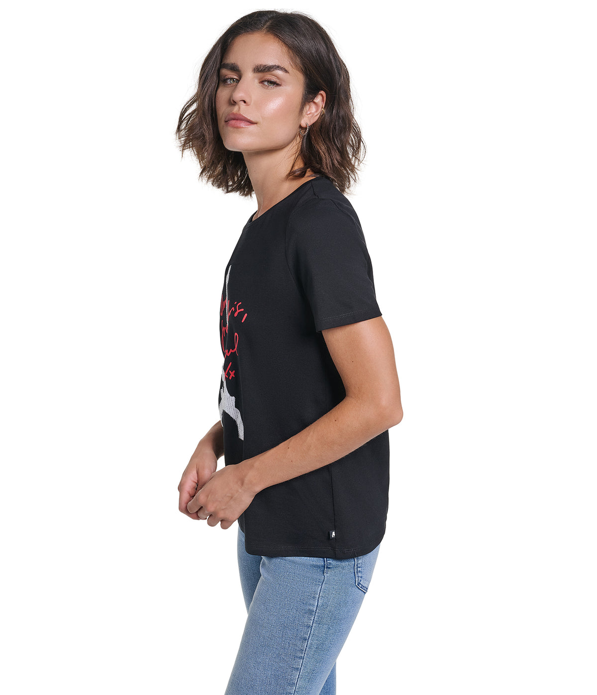 EIFFLE TOWER SCRIPT TEE VIEW 2