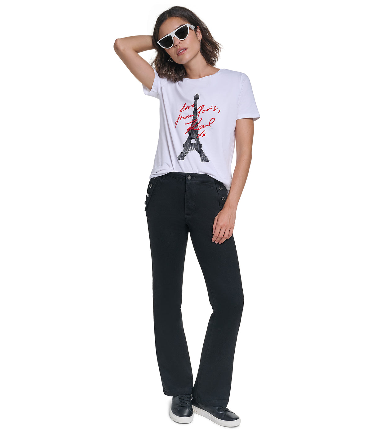 EIFFLE TOWER SCRIPT TEE VIEW 4