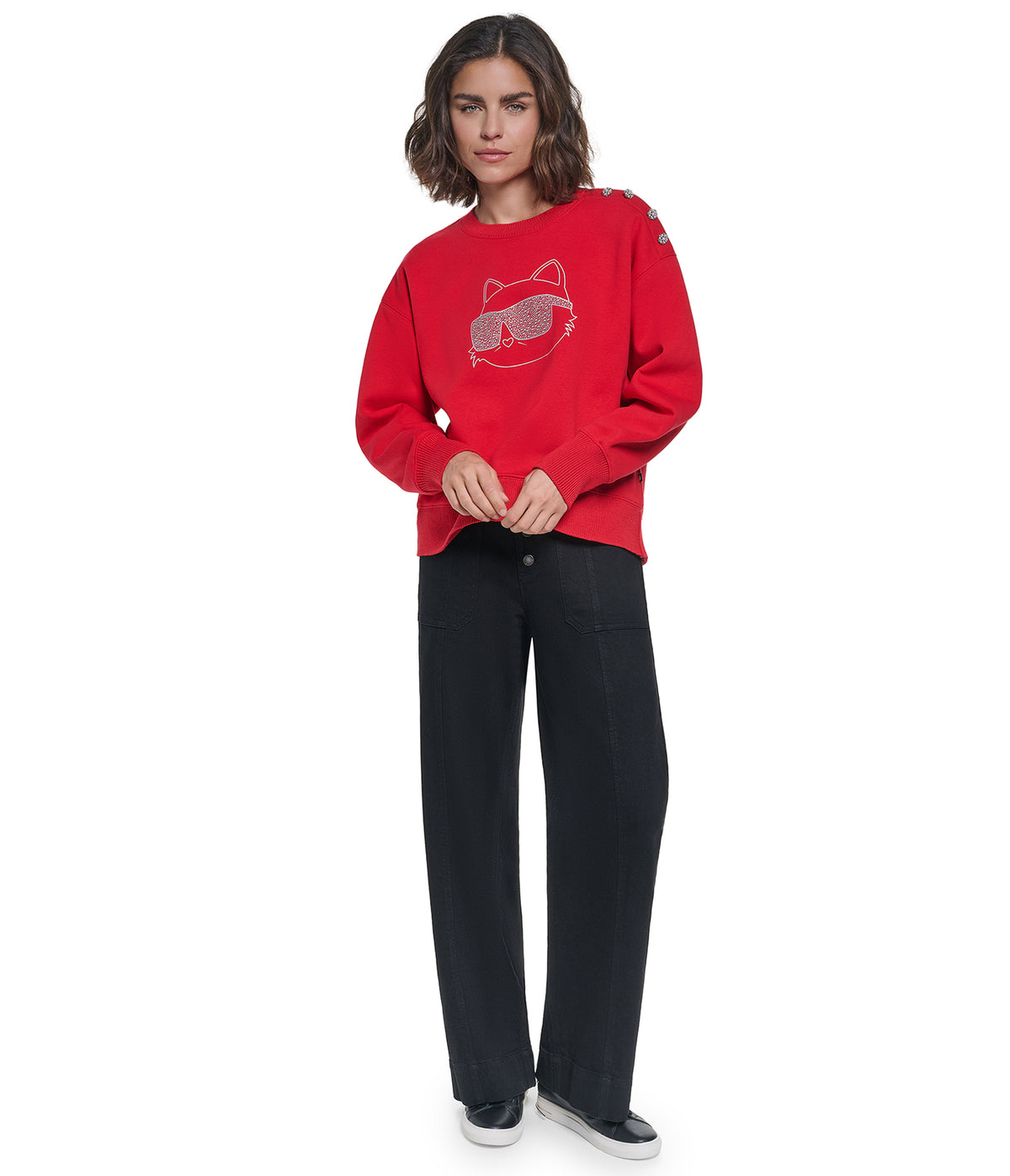 CHOUPETTE SWEATSHIRT WITH BUTTONS VIEW 5