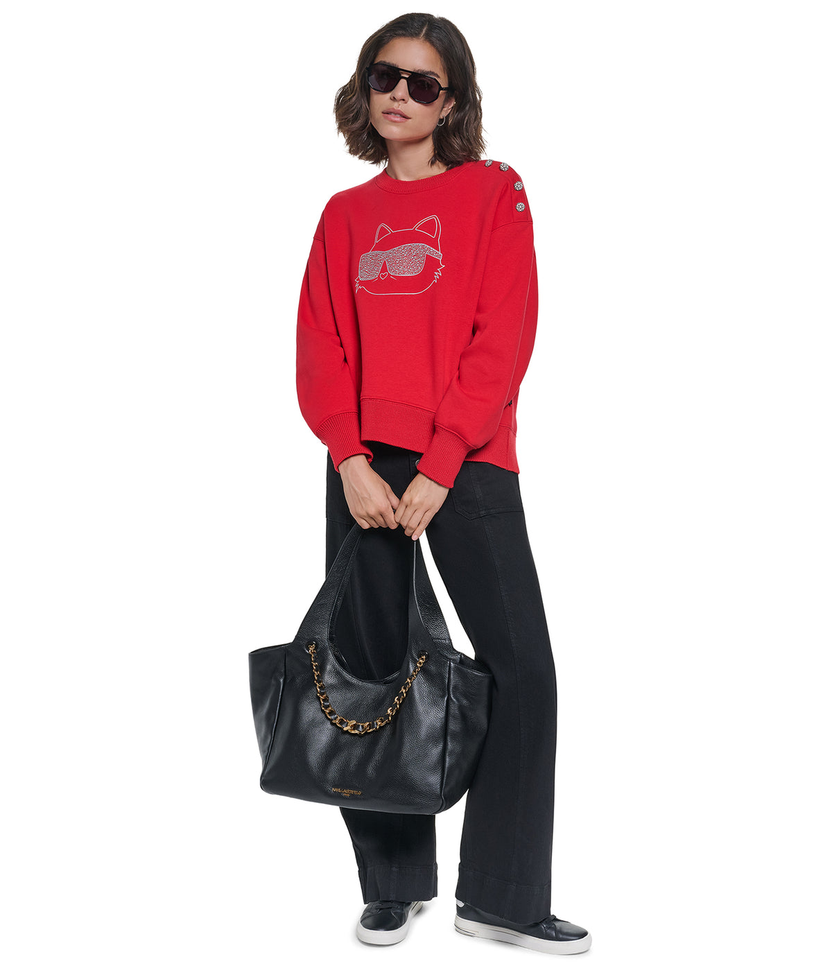 CHOUPETTE SWEATSHIRT WITH BUTTONS VIEW 1