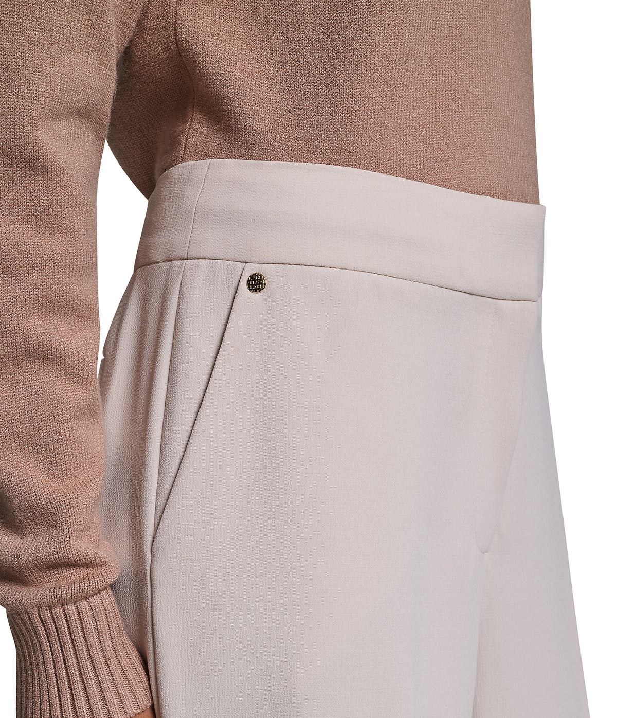TEXTURED CREPE WIDE LEG PANT VIEW 7